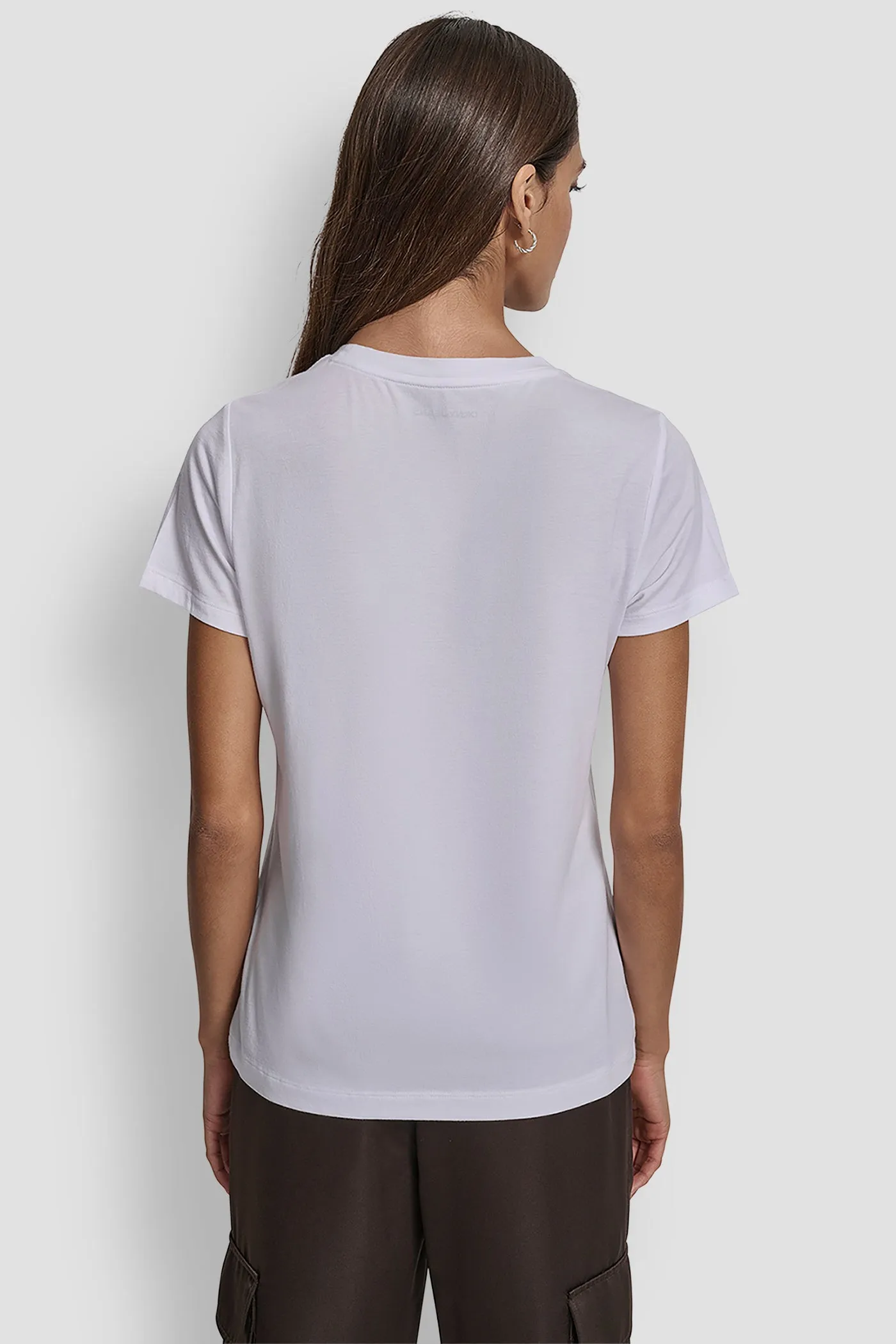 EMBELLISHED STACKED LOGO TEE sold by DKNY product image thumbnail 2