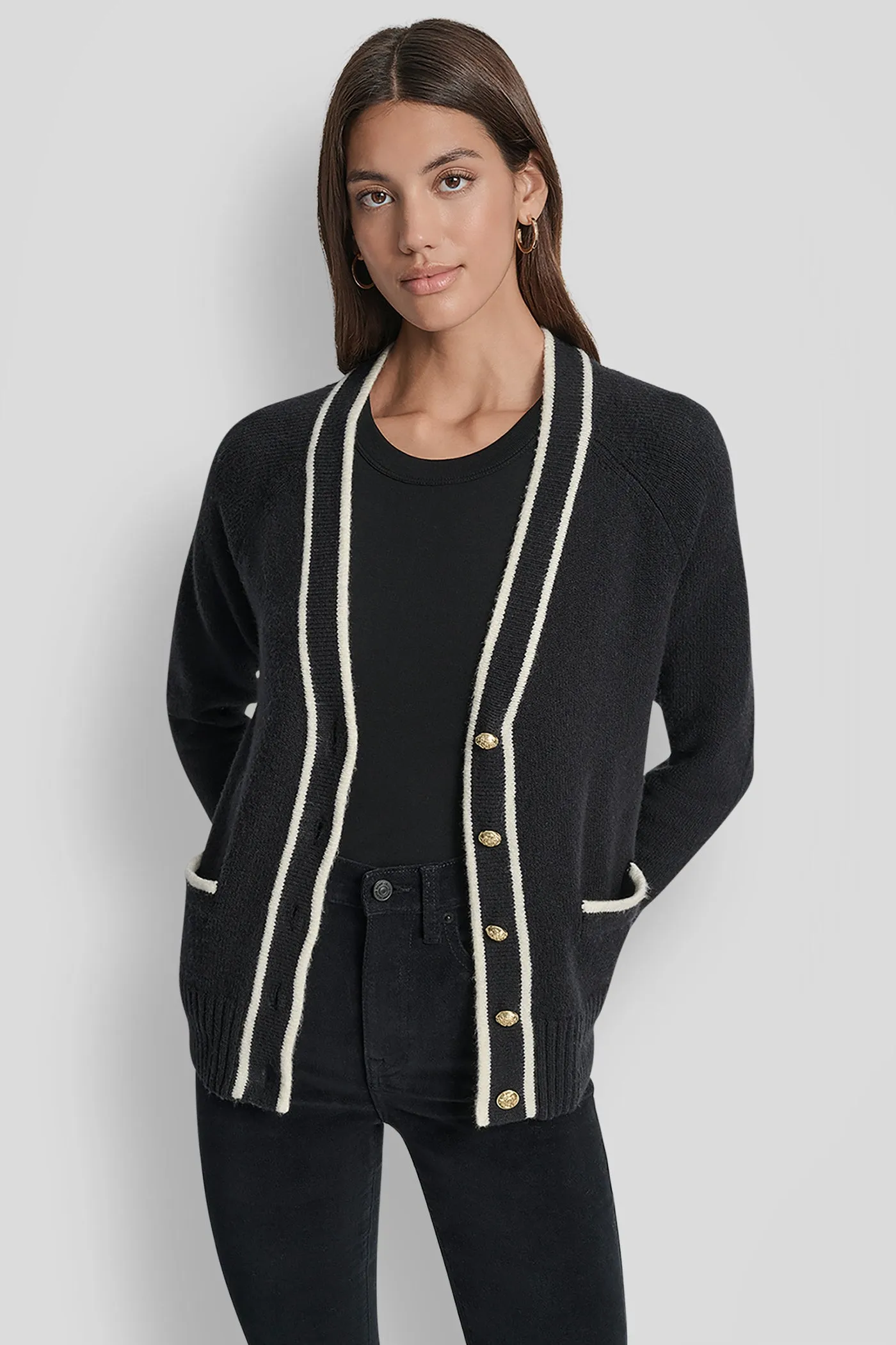 TIPPED CARDIGAN sold by DKNY product image thumbnail 4