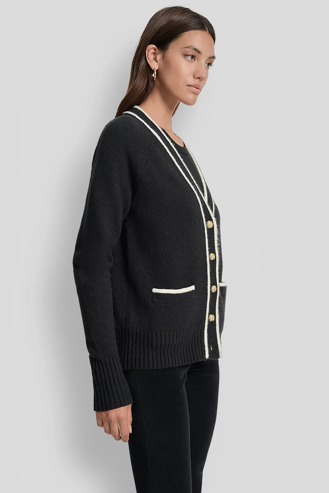 TIPPED CARDIGAN sold by DKNY product image thumbnail 3