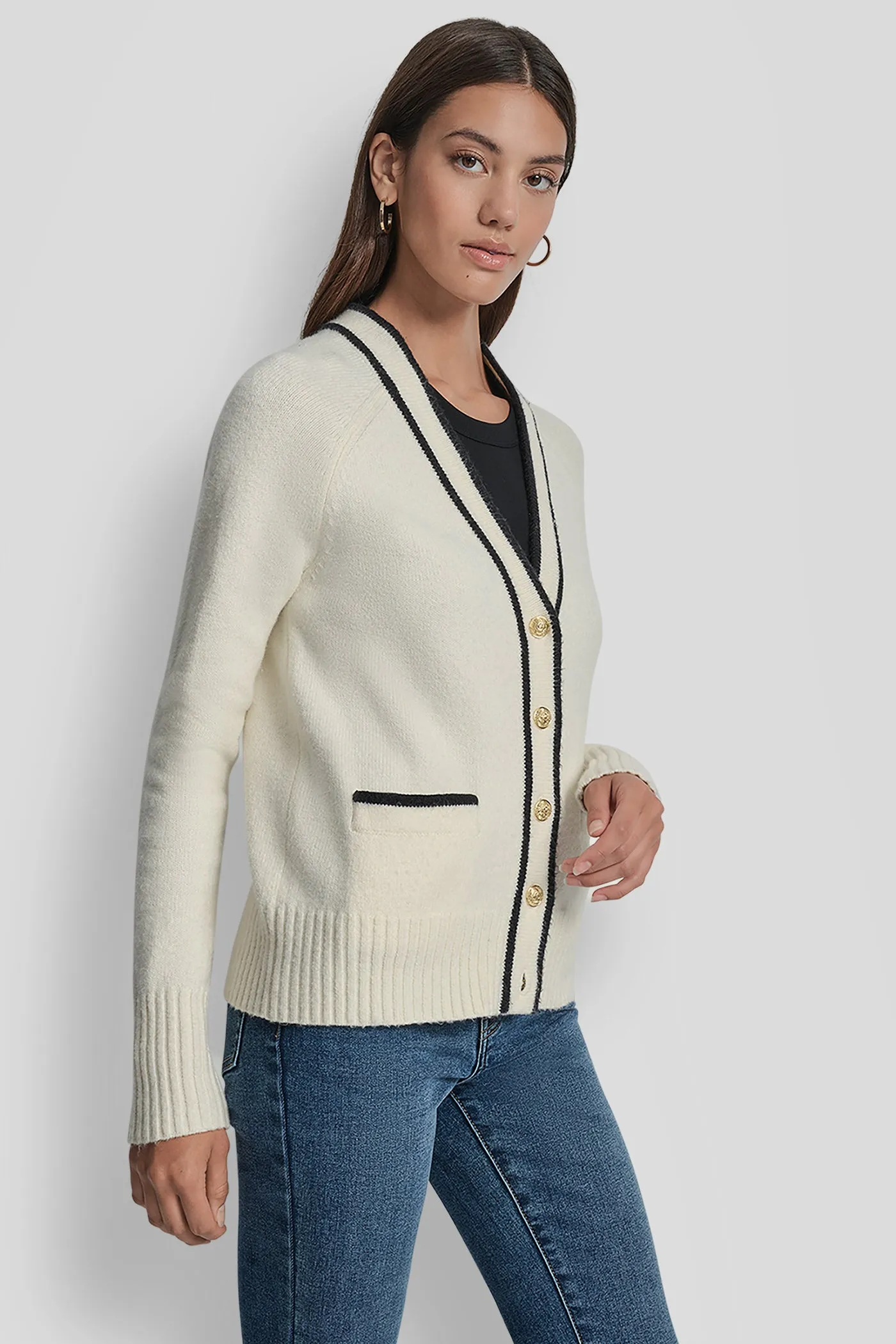 TIPPED CARDIGAN sold by DKNY product image thumbnail 3