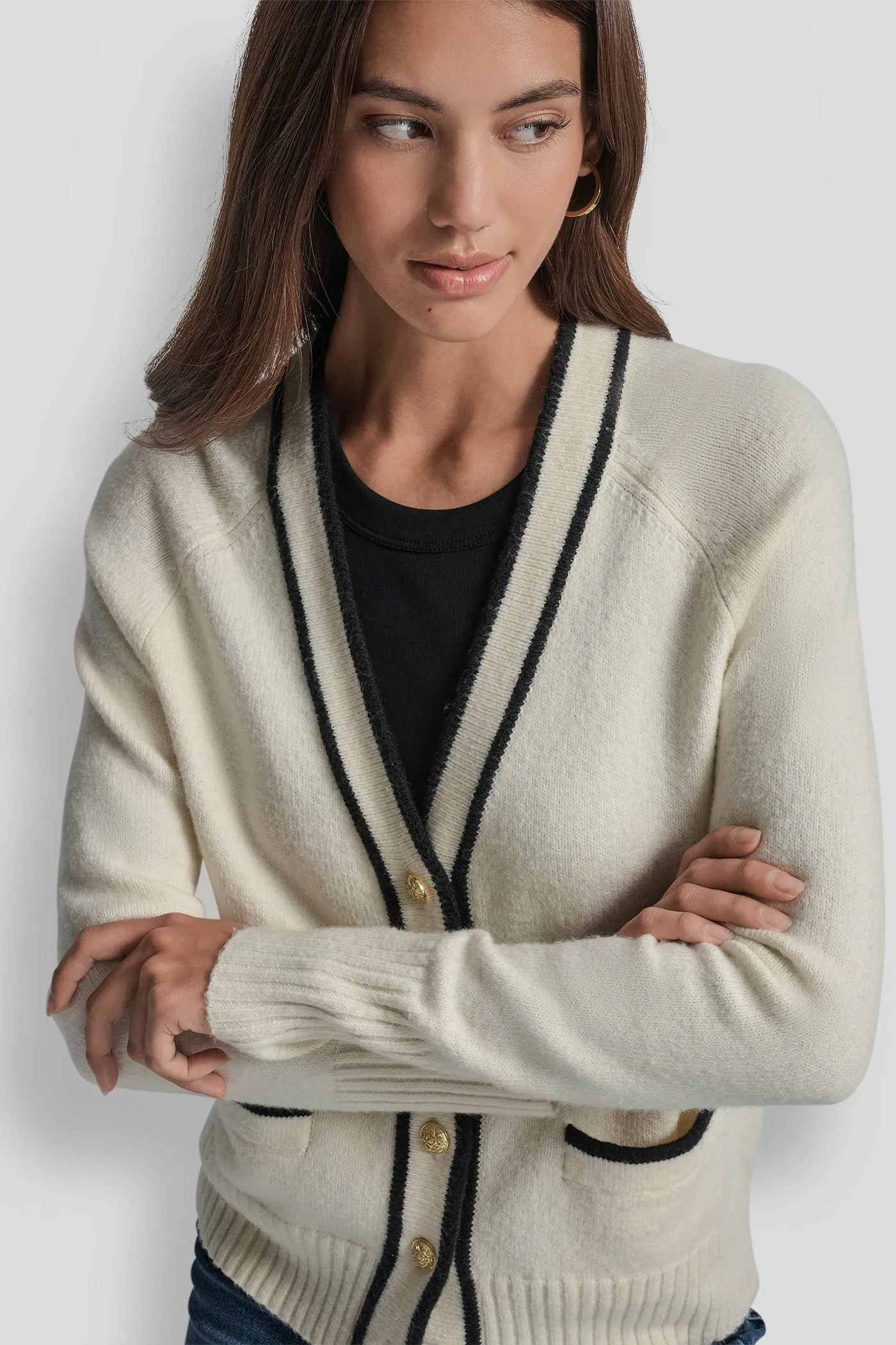 TIPPED CARDIGAN sold by DKNY product image thumbnail 4