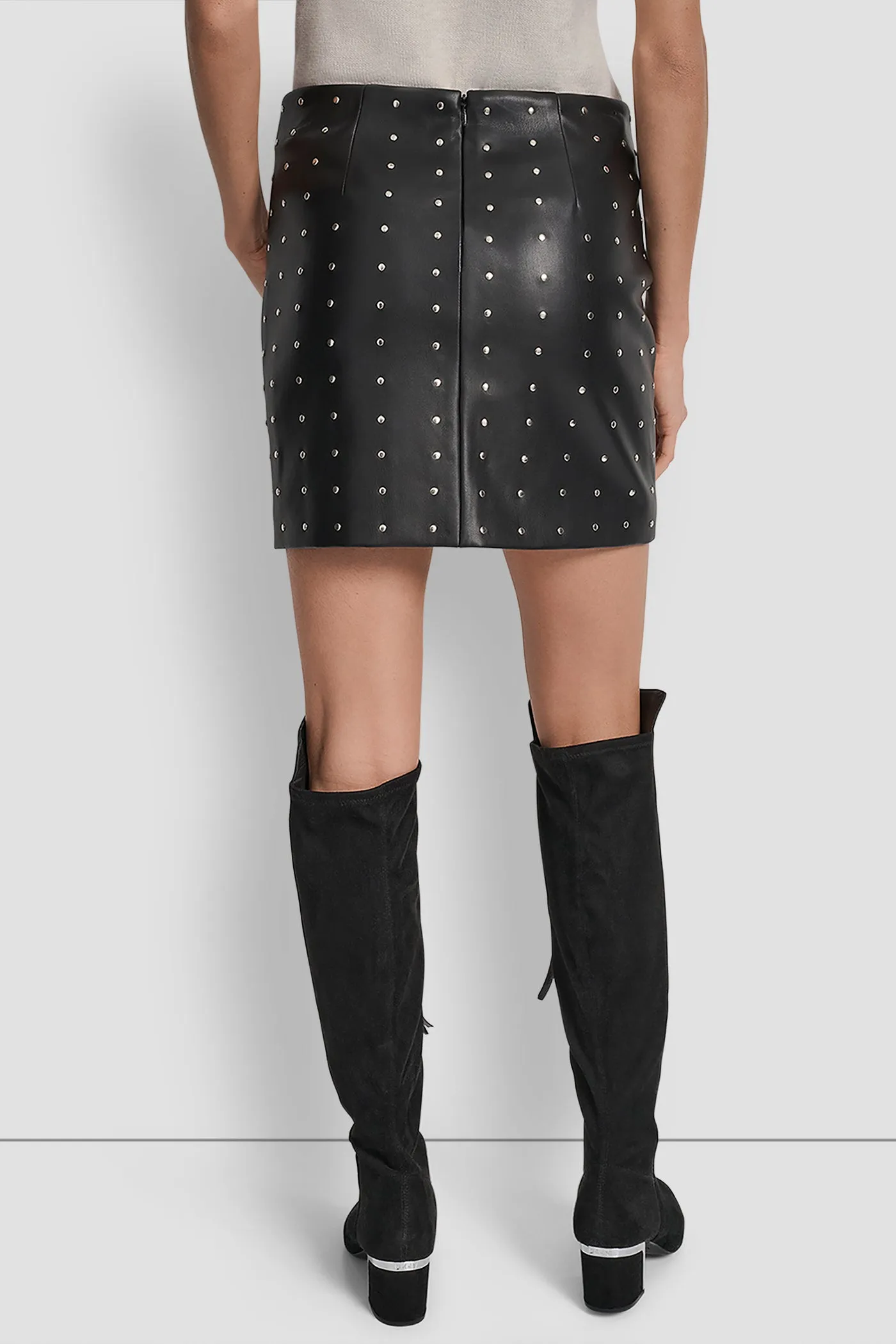 EMBELLISHED FAUX LEATHER SKIRT sold by DKNY product image thumbnail 2