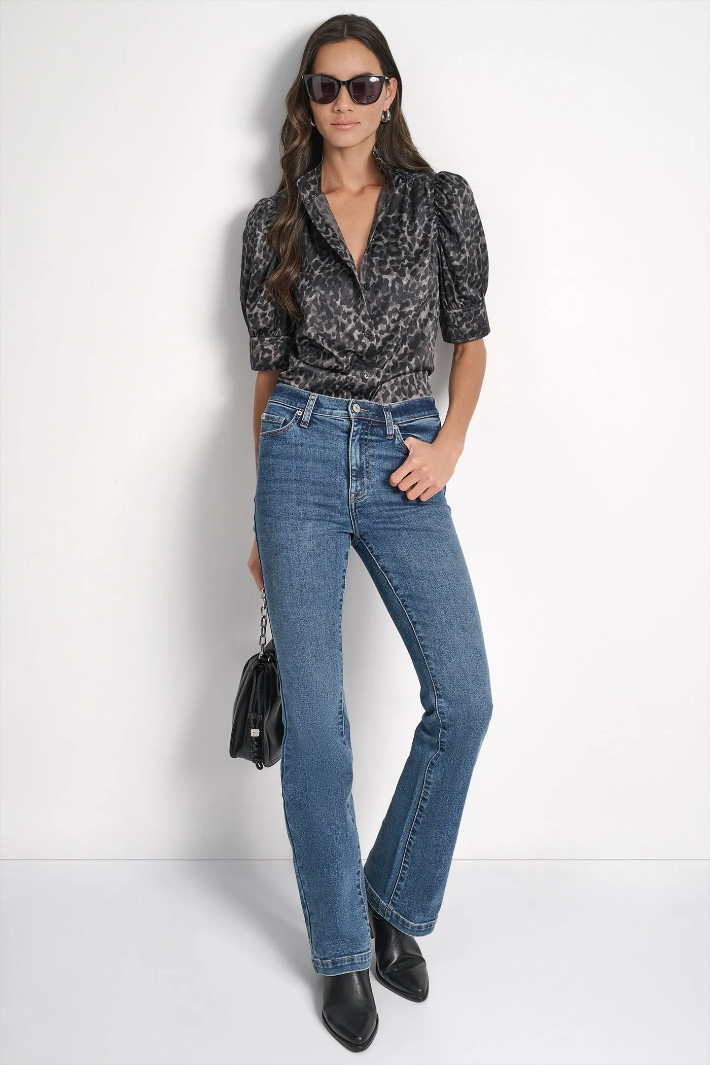 PUFF SLEEVE COLLARLESS SHIRT sold by DKNY product image thumbnail 5