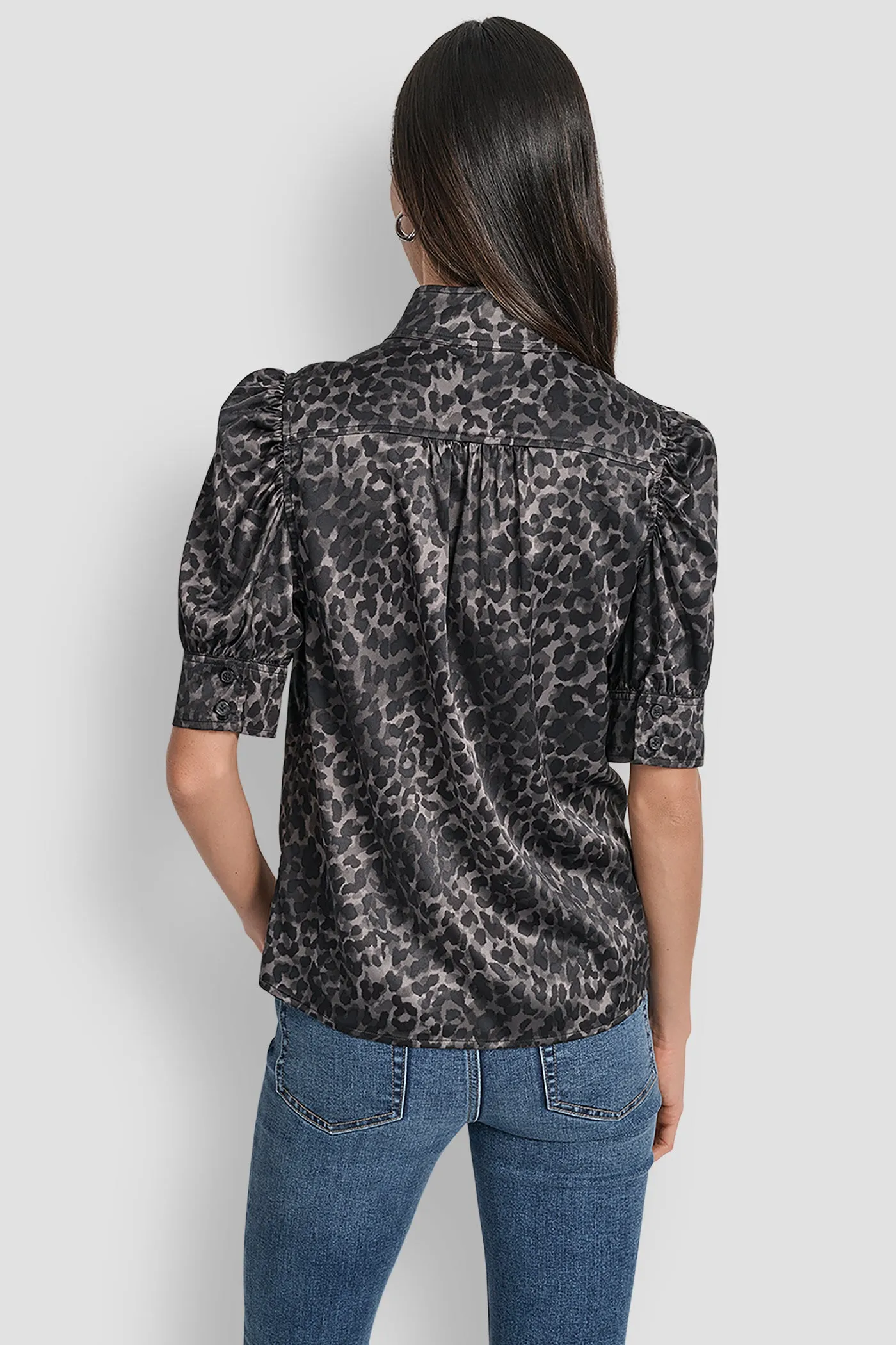 PUFF SLEEVE COLLARLESS SHIRT sold by DKNY product image thumbnail 3