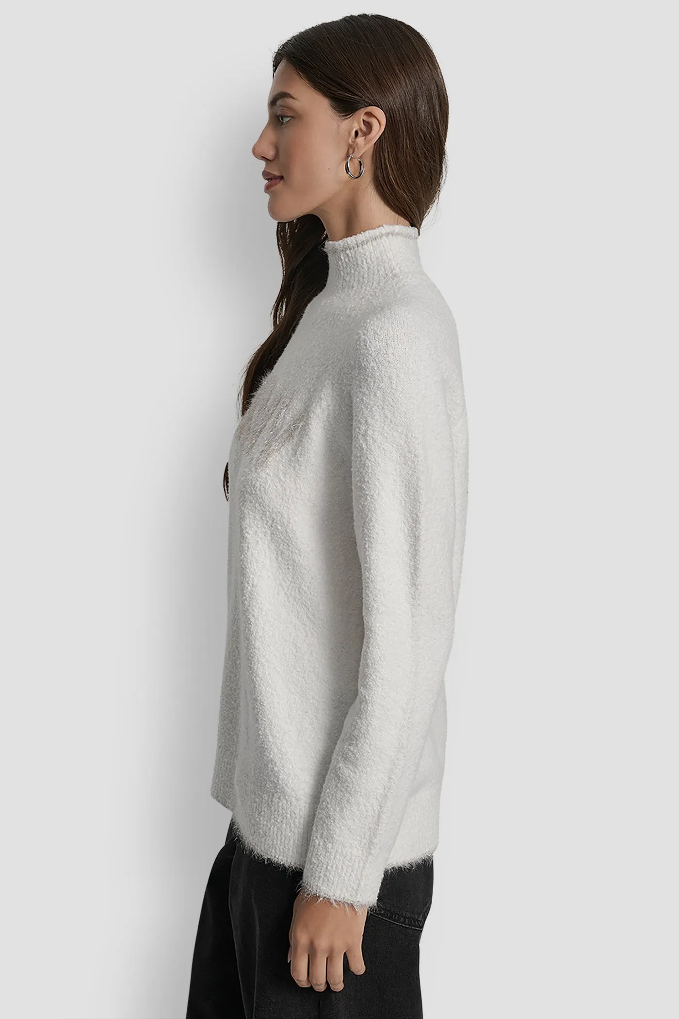 DKNY TINSEL LOGO LONG SLEEVE RAGLAN SWEATER sold by DKNY product image thumbnail 3