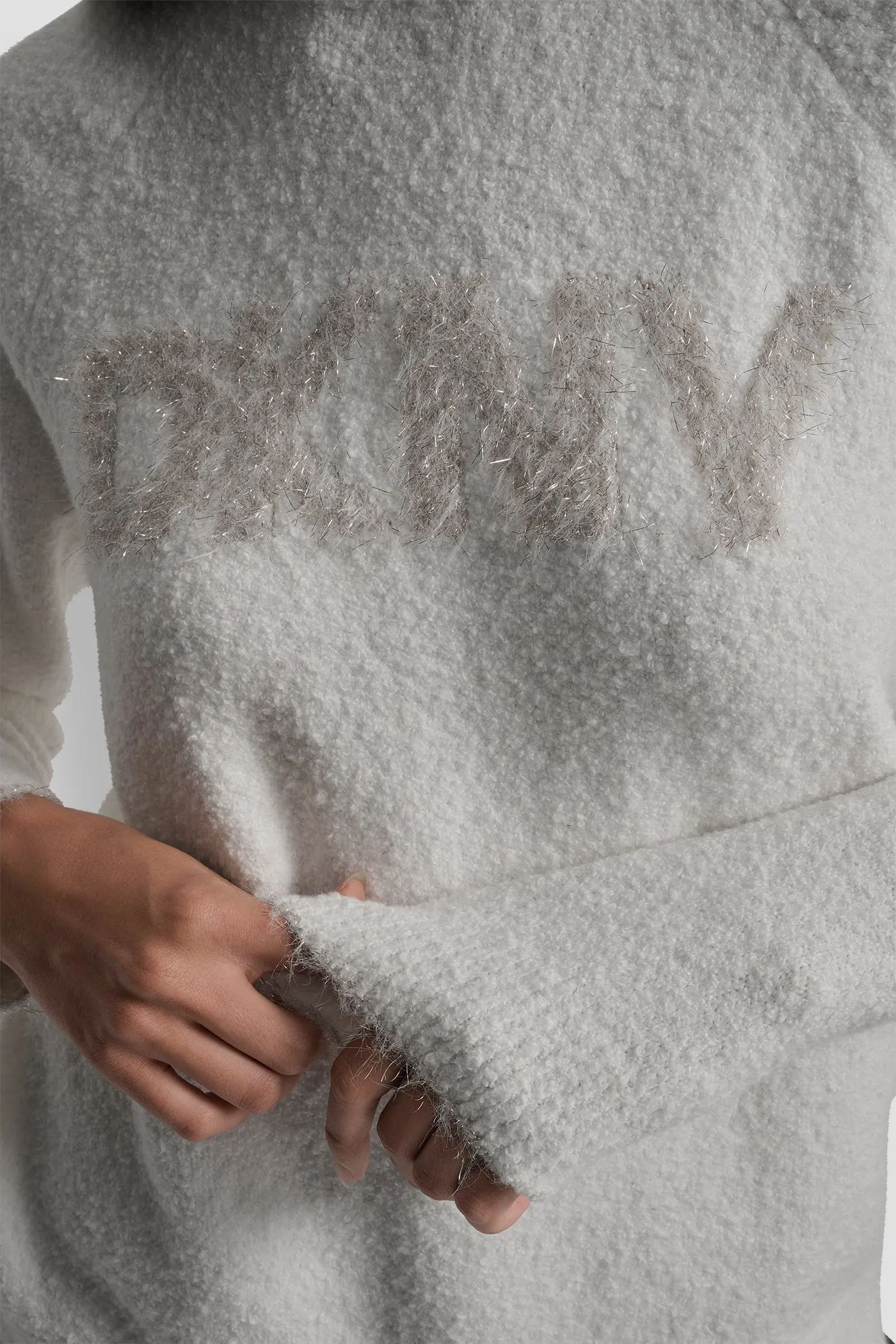 DKNY TINSEL LOGO LONG SLEEVE RAGLAN SWEATER sold by DKNY product image thumbnail 5