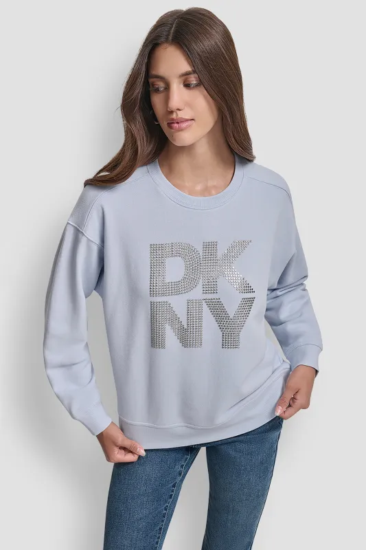 EMBELLISHED LOGO SWEATSHIRT sold by DKNY