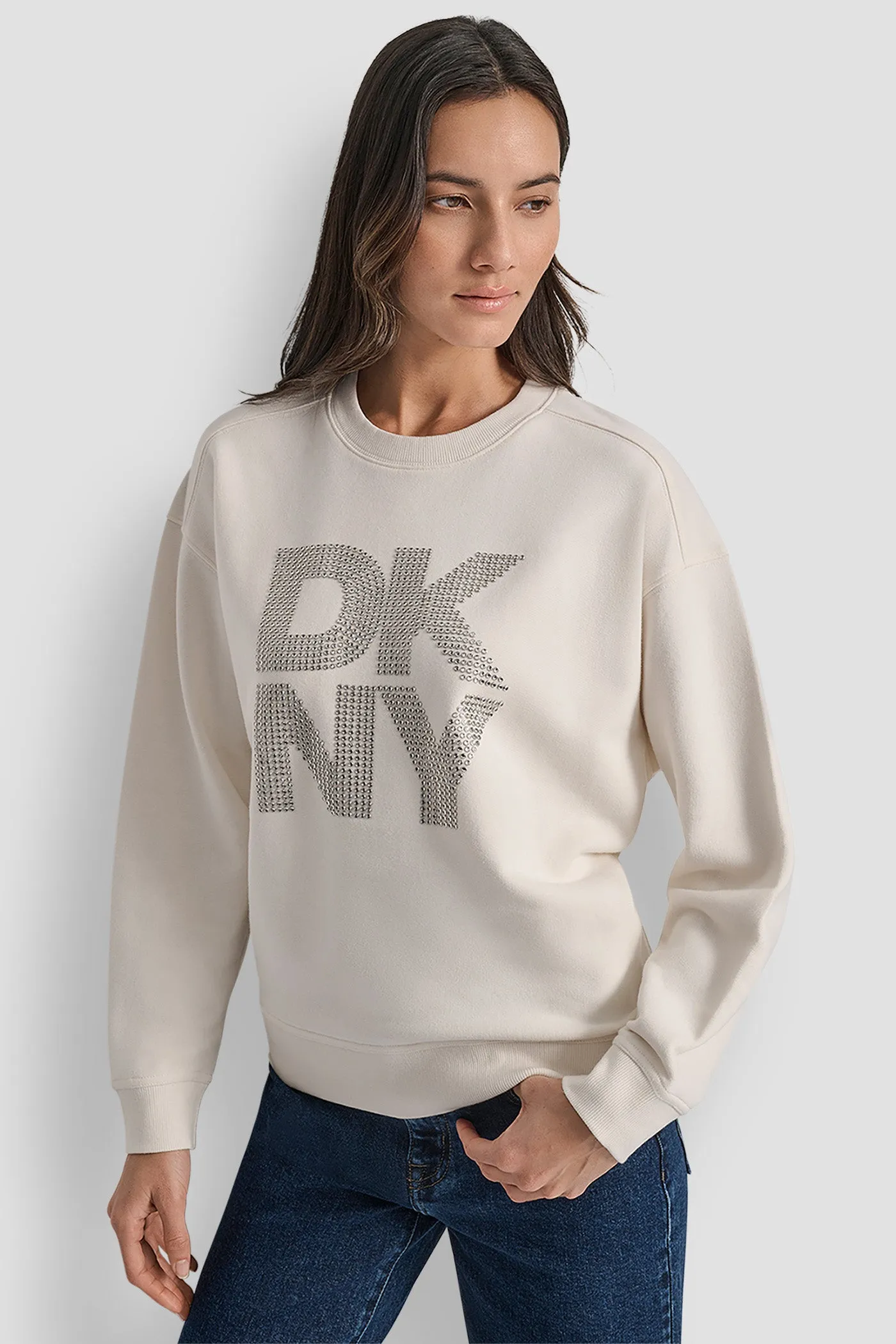 EMBELLISHED LOGO SWEATSHIRT sold by DKNY