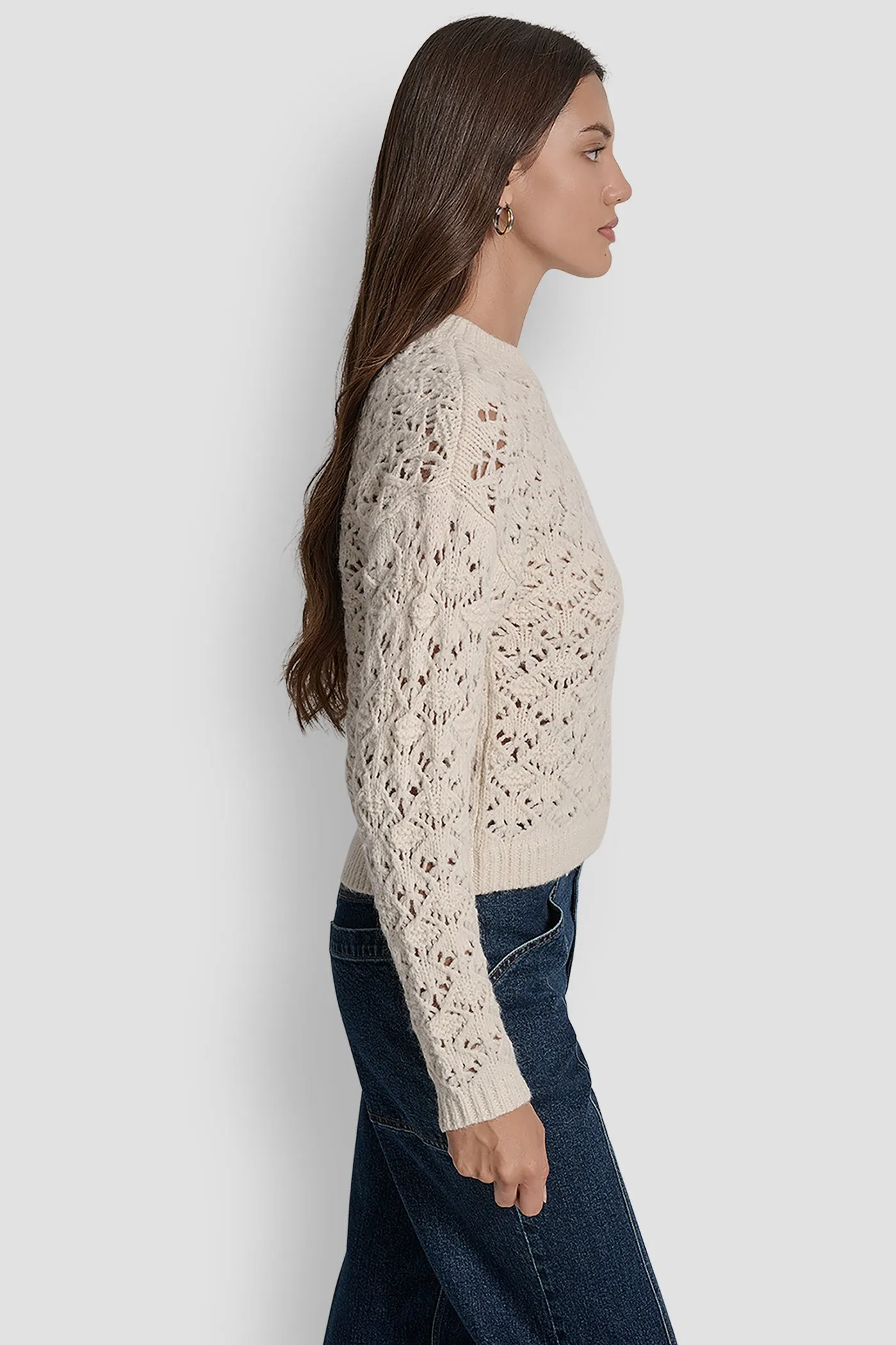POINTELLE STITCH SWEATER sold by DKNY product image thumbnail 3
