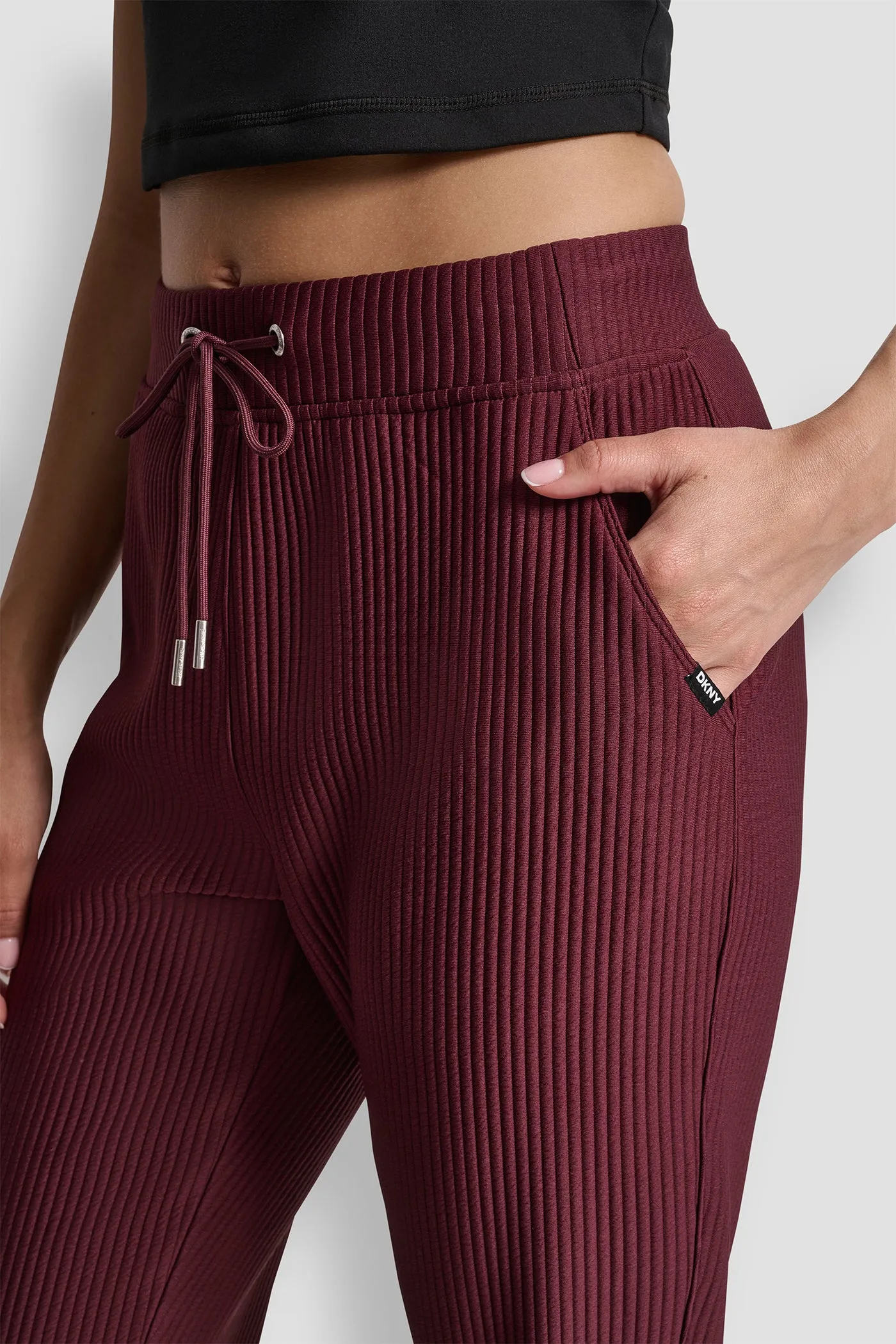 HIGH-RISE RIB-KNIT JOGGER sold by DKNY product image thumbnail 4