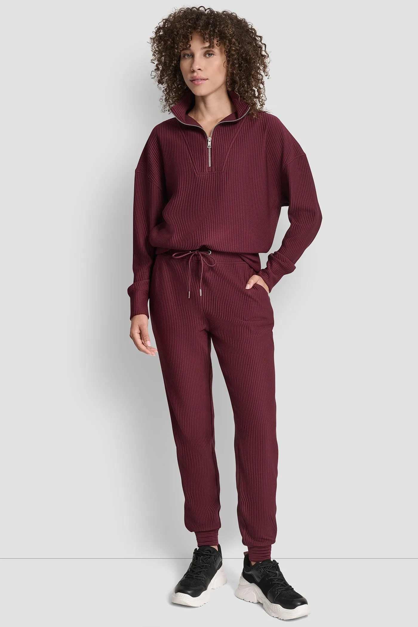 HIGH-RISE RIB-KNIT JOGGER sold by DKNY product image thumbnail 5