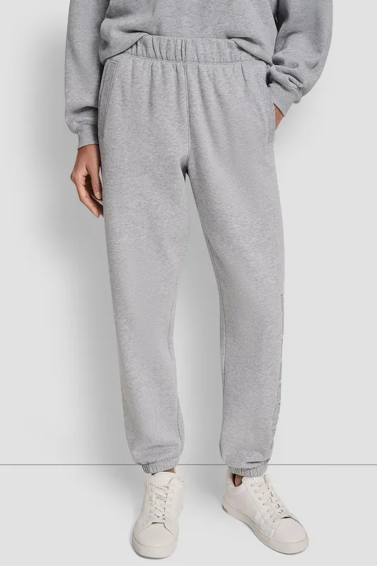 EXPLODED RHINESTONE VARISTY LOGO HIGH RISE RELAXED sold by DKNY