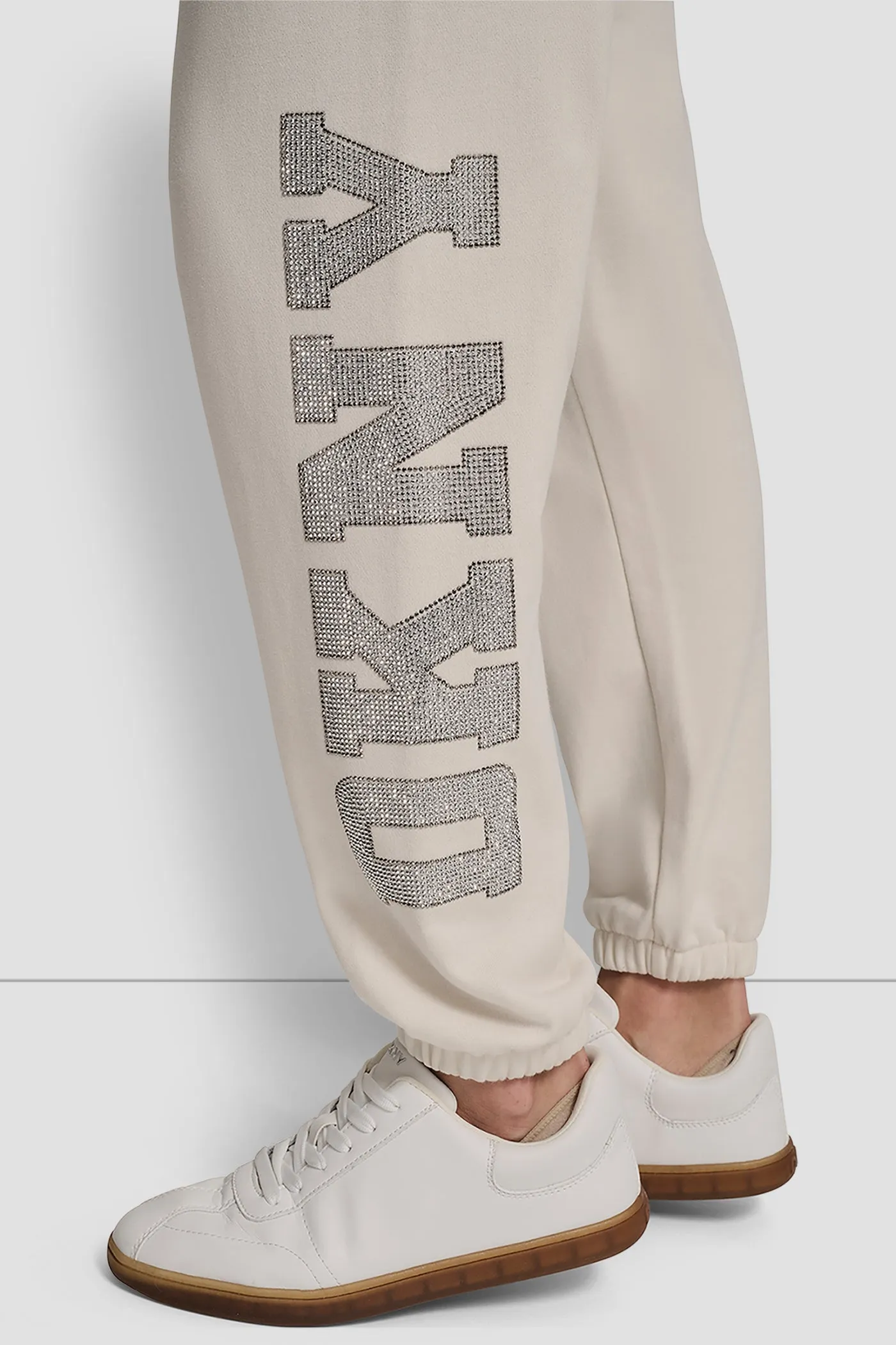 EXPLODED RHINESTONE VARISTY LOGO HIGH RISE RELAXED sold by DKNY product image thumbnail 4