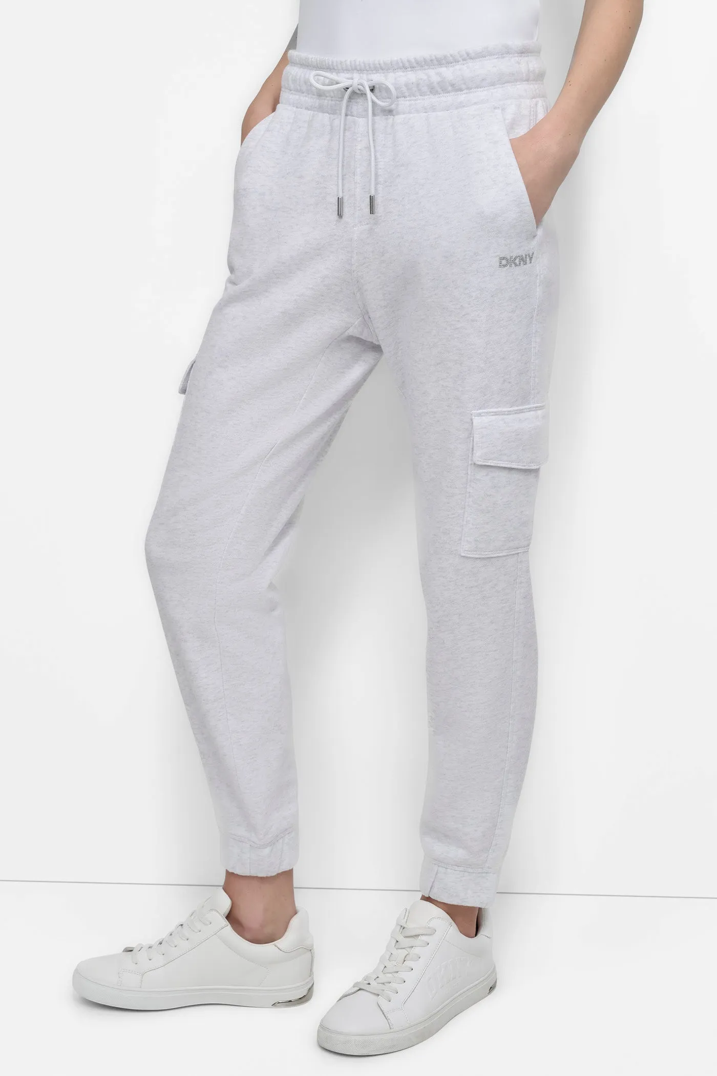 HIGH-RISE STUDDED LOGO SLIM JOGGER sold by DKNY product image thumbnail 5