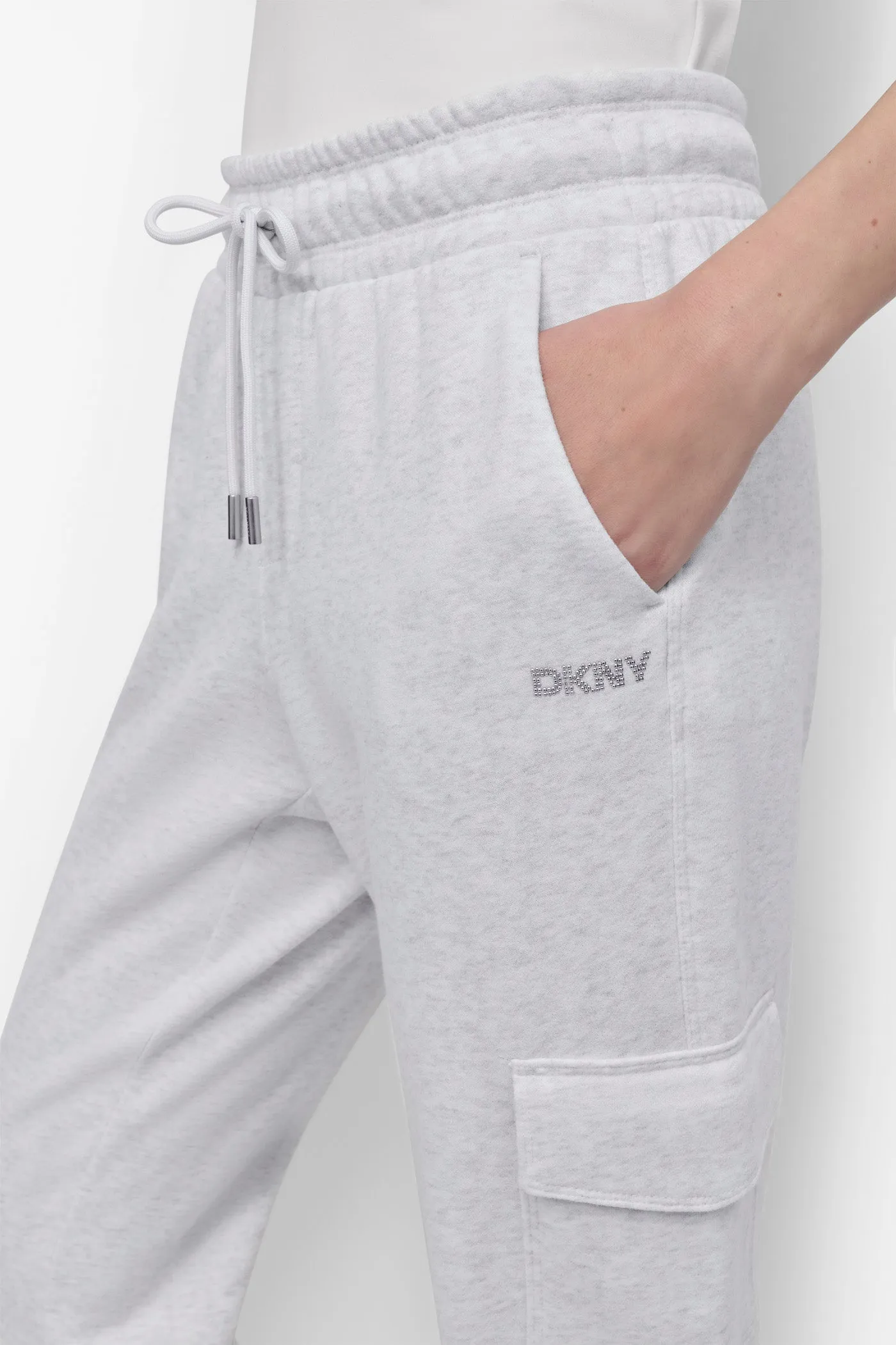 HIGH-RISE STUDDED LOGO SLIM JOGGER sold by DKNY product image thumbnail 4