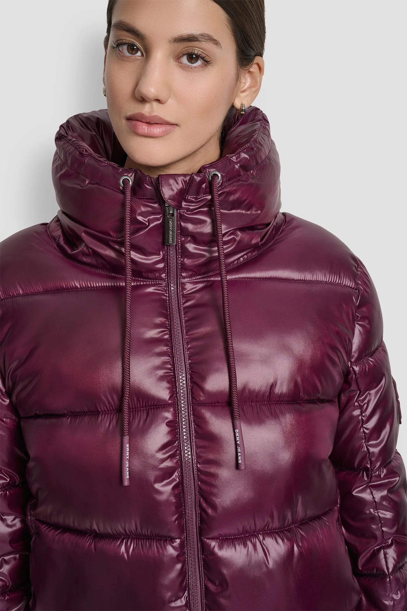 FUNNEL-NECK LIGHTWEIGHT PUFFER JACKET sold by DKNY product image thumbnail 5