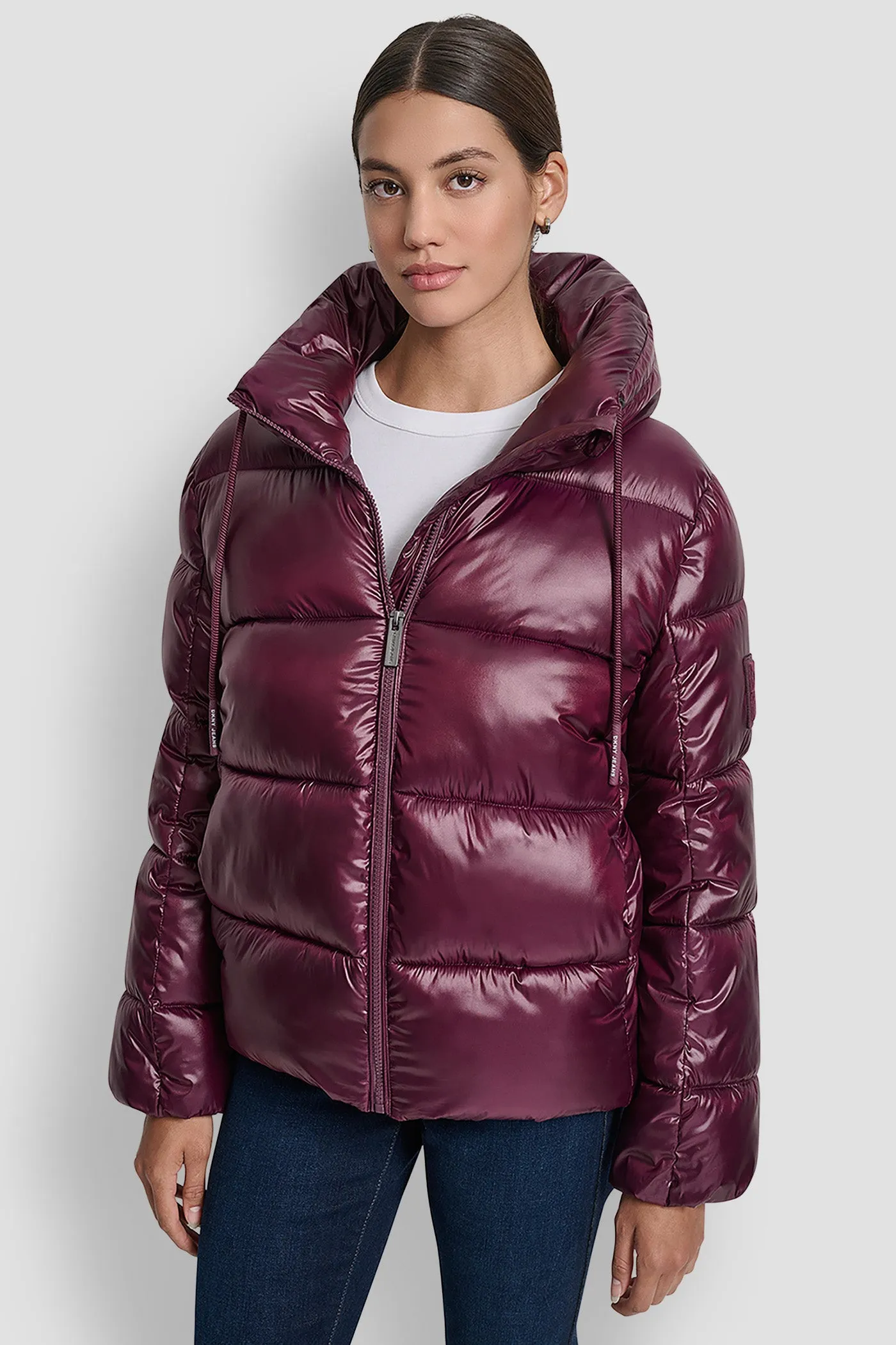 FUNNEL-NECK LIGHTWEIGHT PUFFER JACKET sold by DKNY