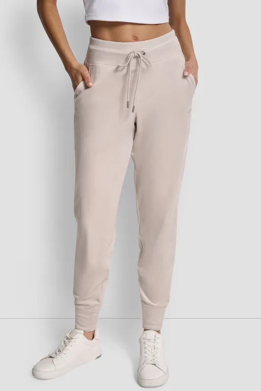 EMBROIDERY LOGO CUFFED SLIM FIT JOGGER WITH POCKETS sold by DKNY