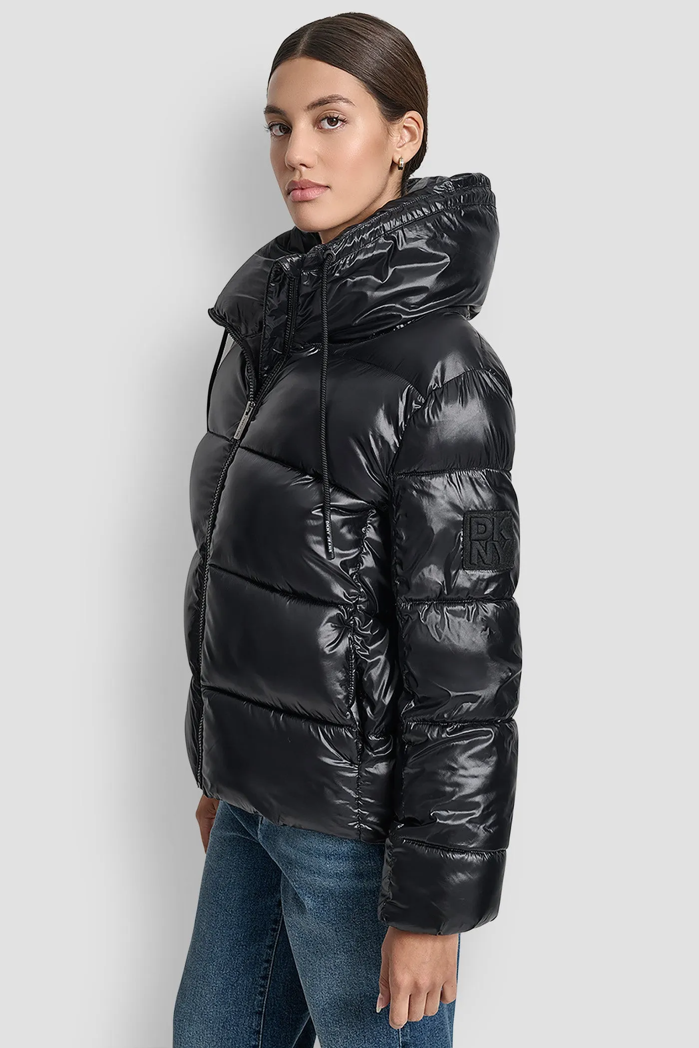 FUNNEL-NECK LIGHTWEIGHT PUFFER JACKET sold by DKNY product image thumbnail 3