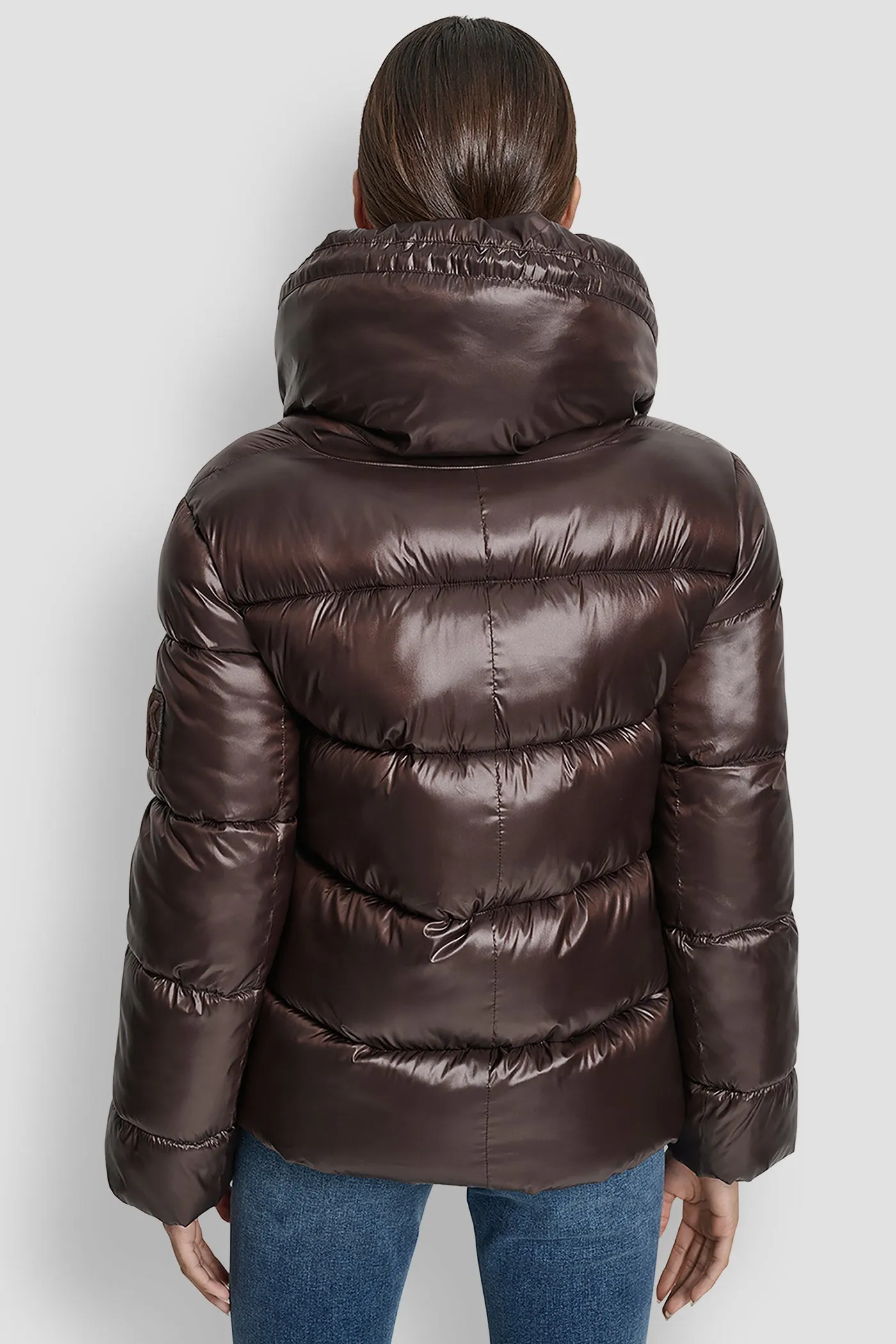 FUNNEL-NECK LIGHTWEIGHT PUFFER JACKET sold by DKNY product image thumbnail 2