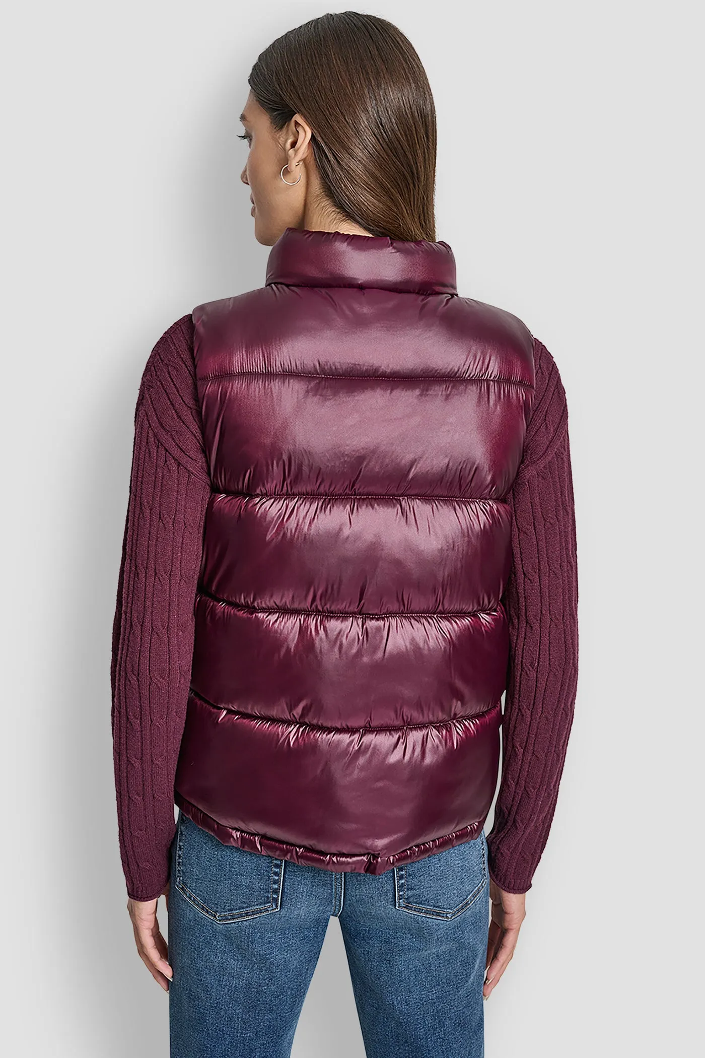 LOGO-EMBROIDERED PUFFER VEST sold by DKNY product image thumbnail 2