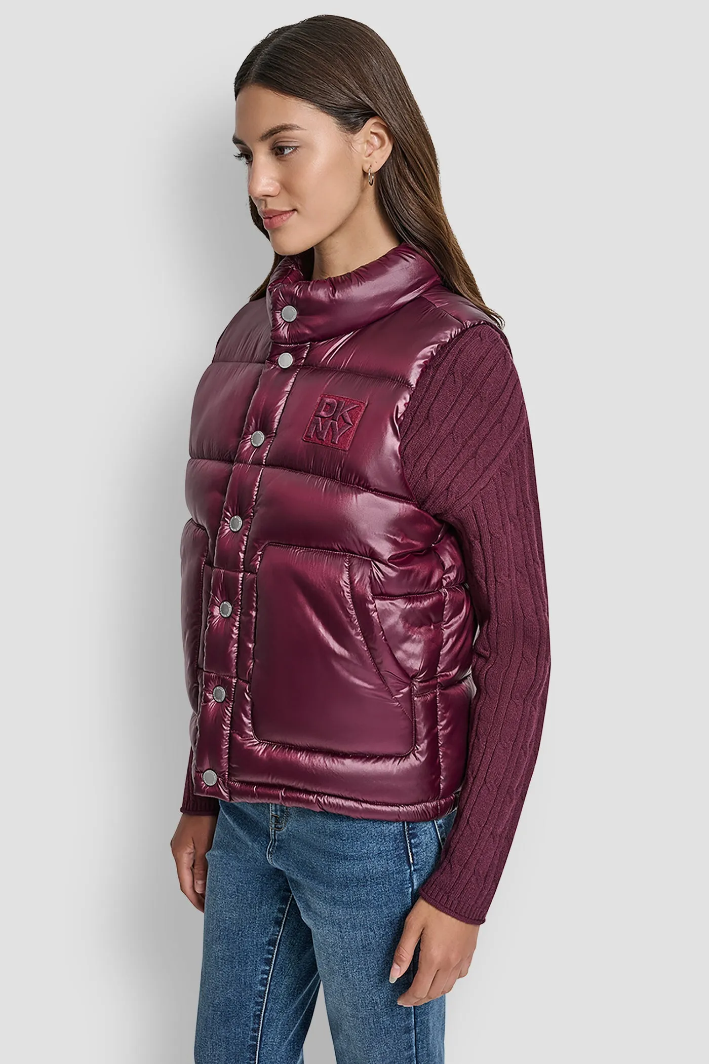 LOGO-EMBROIDERED PUFFER VEST sold by DKNY product image thumbnail 3