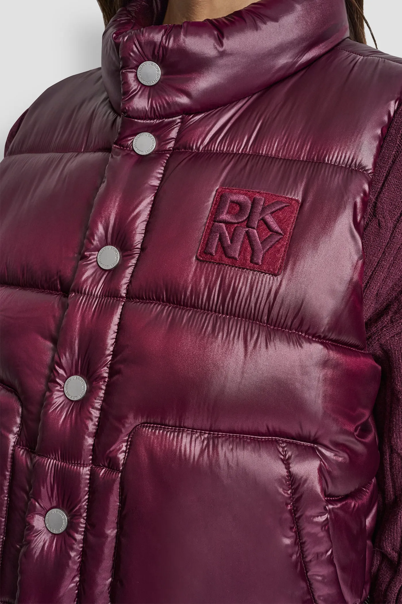 LOGO-EMBROIDERED PUFFER VEST sold by DKNY product image thumbnail 4