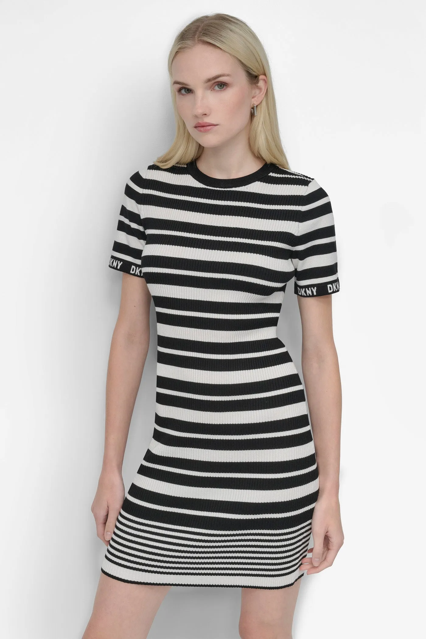 ALL OVER STRIPE LOGO DRESS sold by DKNY product image thumbnail 4
