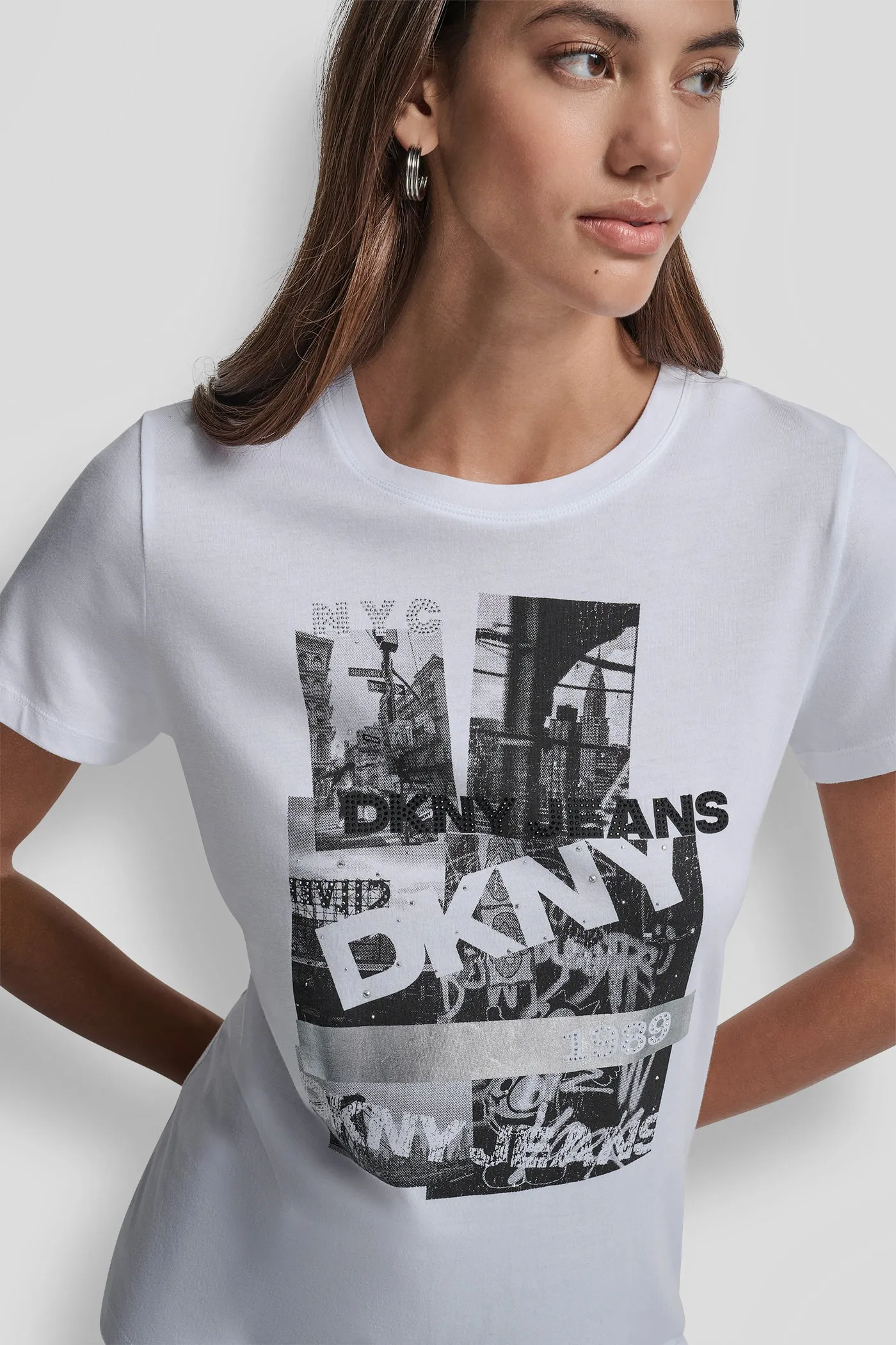 EMBELLISHED LOGO PHOTOGRAPHIC TEE sold by DKNY product image thumbnail 5