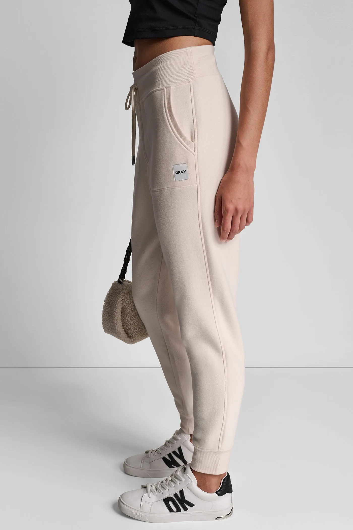 HIGH-RISE LOGO-EMBELLISHED JOGGER sold by DKNY product image thumbnail 3