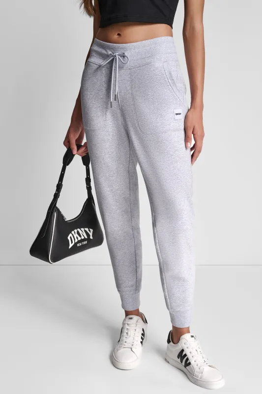 HIGH-RISE LOGO-EMBELLISHED JOGGER sold by DKNY