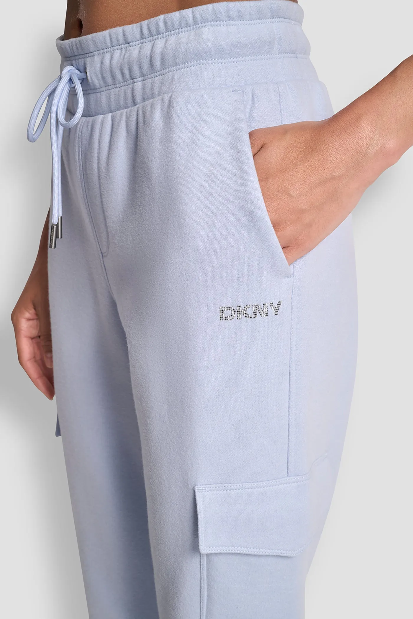 HIGH-RISE STUDDED LOGO SLIM JOGGER sold by DKNY product image thumbnail 5