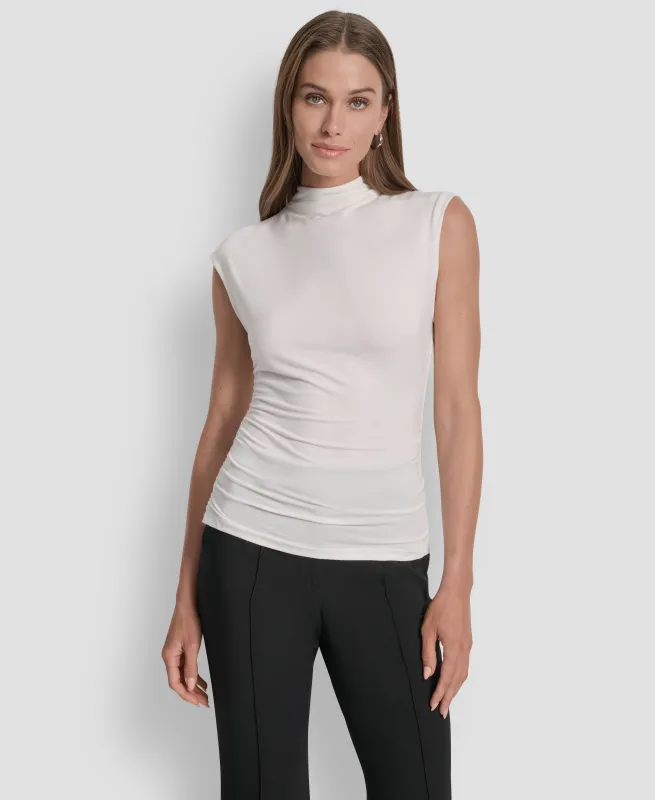 SLEEVELESS SIDE RUCHED TOP sold by DKNY