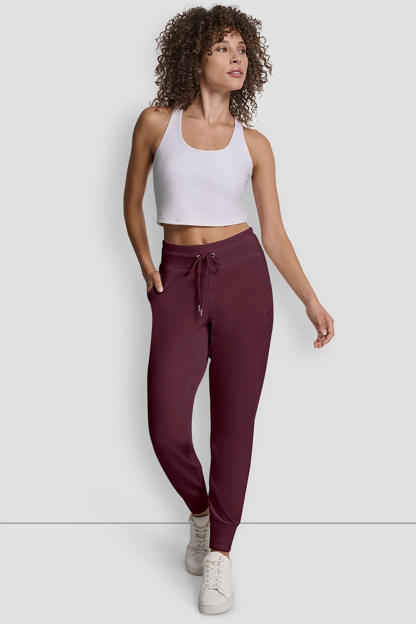 VELOUR HD EMBROIDERY LOGO SLIM FIT JOGGER sold by DKNY product image thumbnail 3