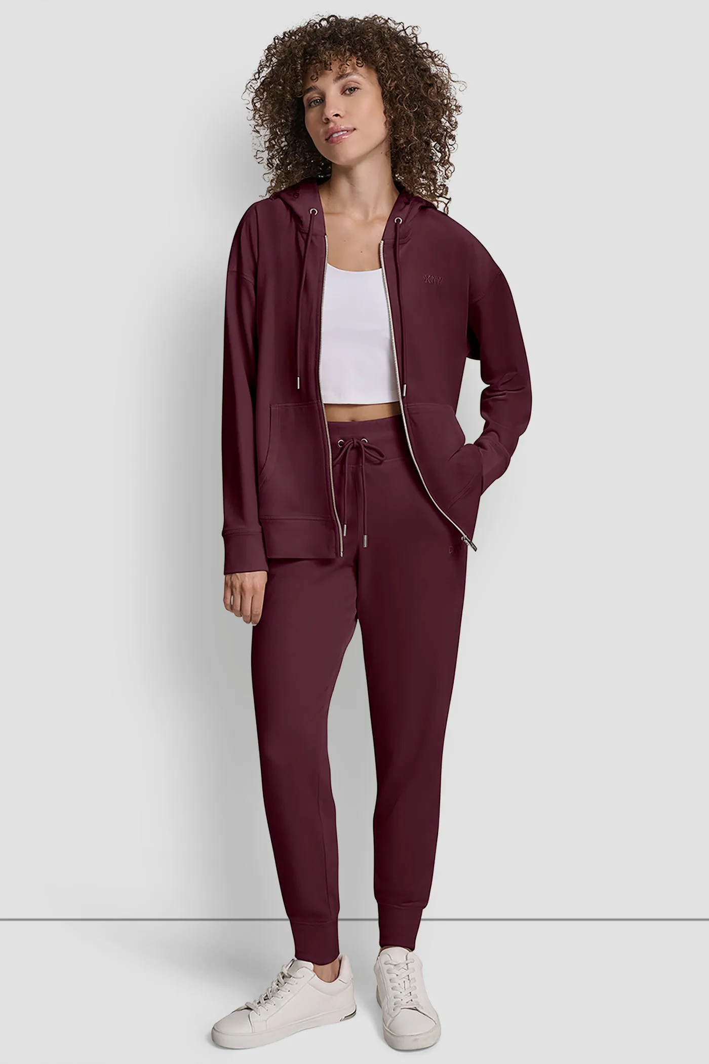 VELOUR HD EMBROIDERY LOGO SLIM FIT JOGGER sold by DKNY product image thumbnail 4