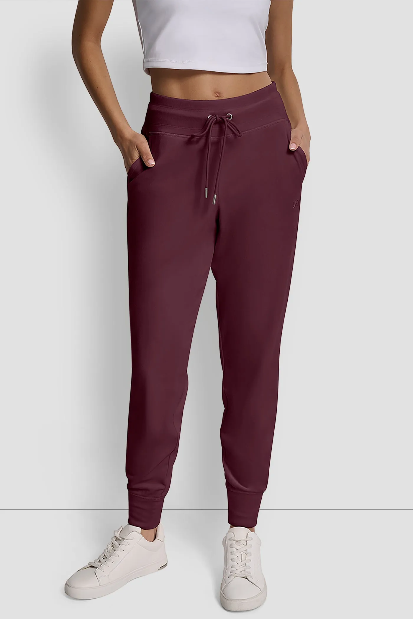 VELOUR HD EMBROIDERY LOGO SLIM FIT JOGGER sold by DKNY
