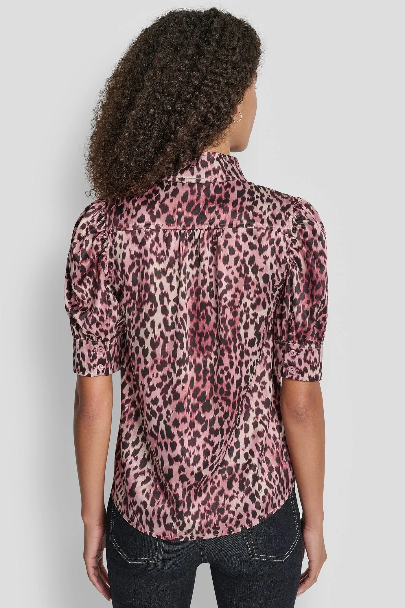 PUFF SLEEVE COLLARLESS SHIRT sold by DKNY product image thumbnail 2