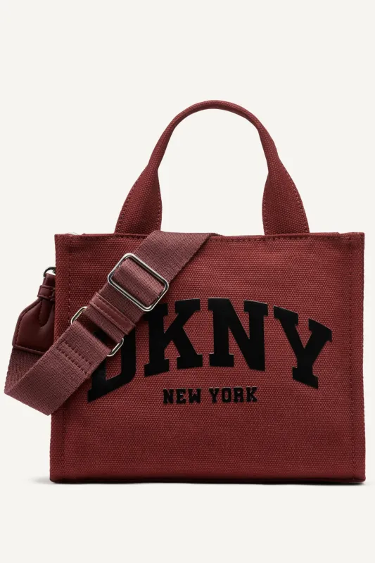 HADLEE SMALL CANVAS LOGO TOTE sold by DKNY