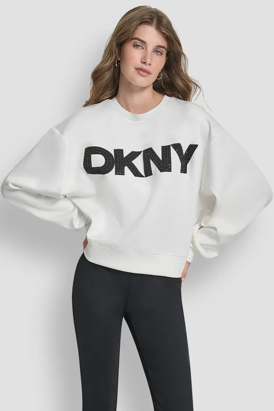 LONG SLEEVE SOFT HAND SCUBA LOGO PULLOVER sold by DKNY
