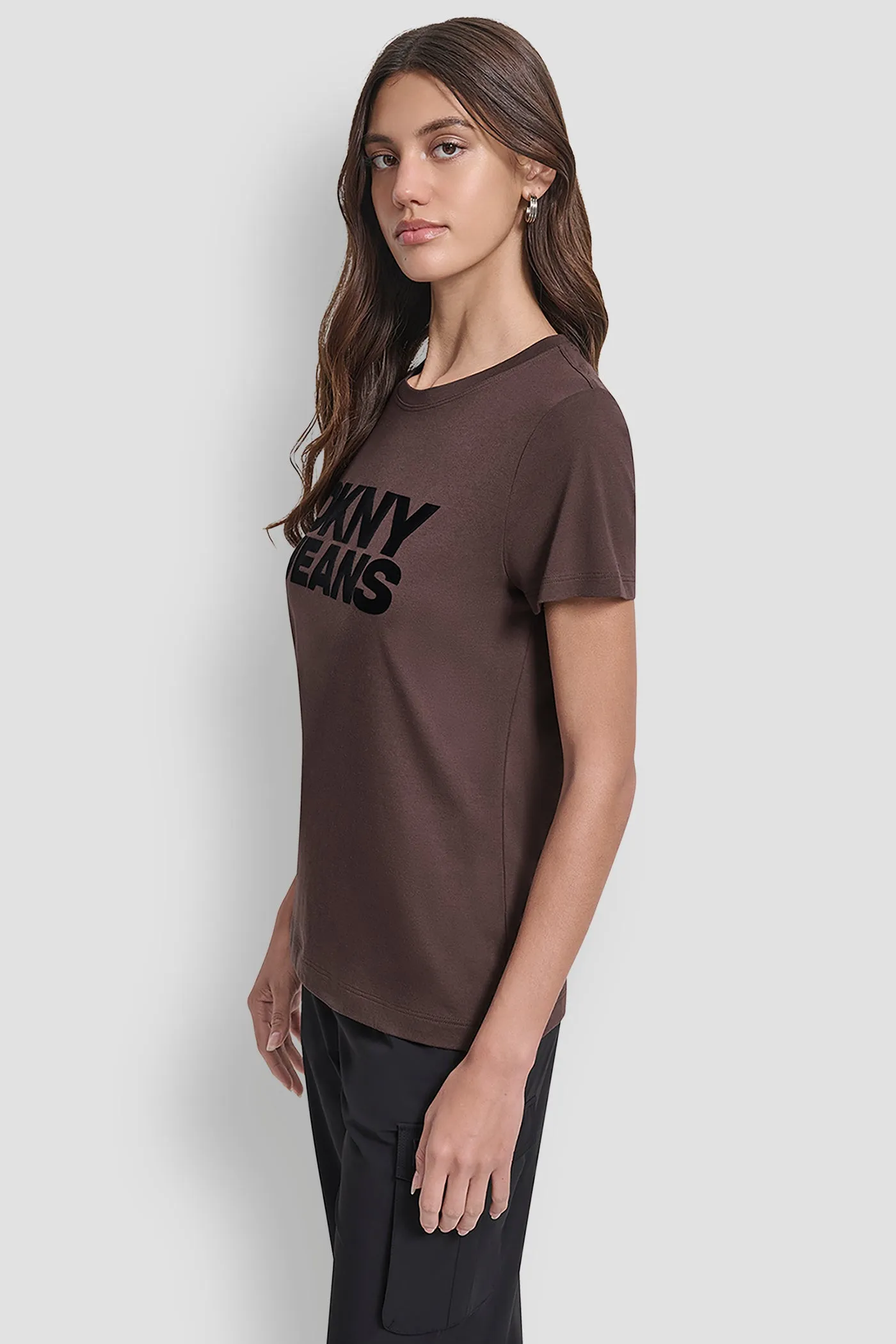 FLOCKED LOGO TEE sold by DKNY product image thumbnail 3