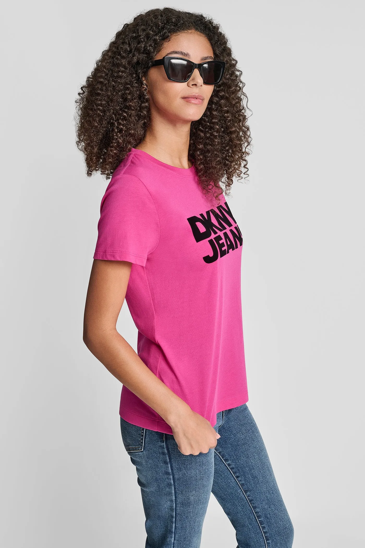 FLOCKED LOGO TEE sold by DKNY product image thumbnail 3
