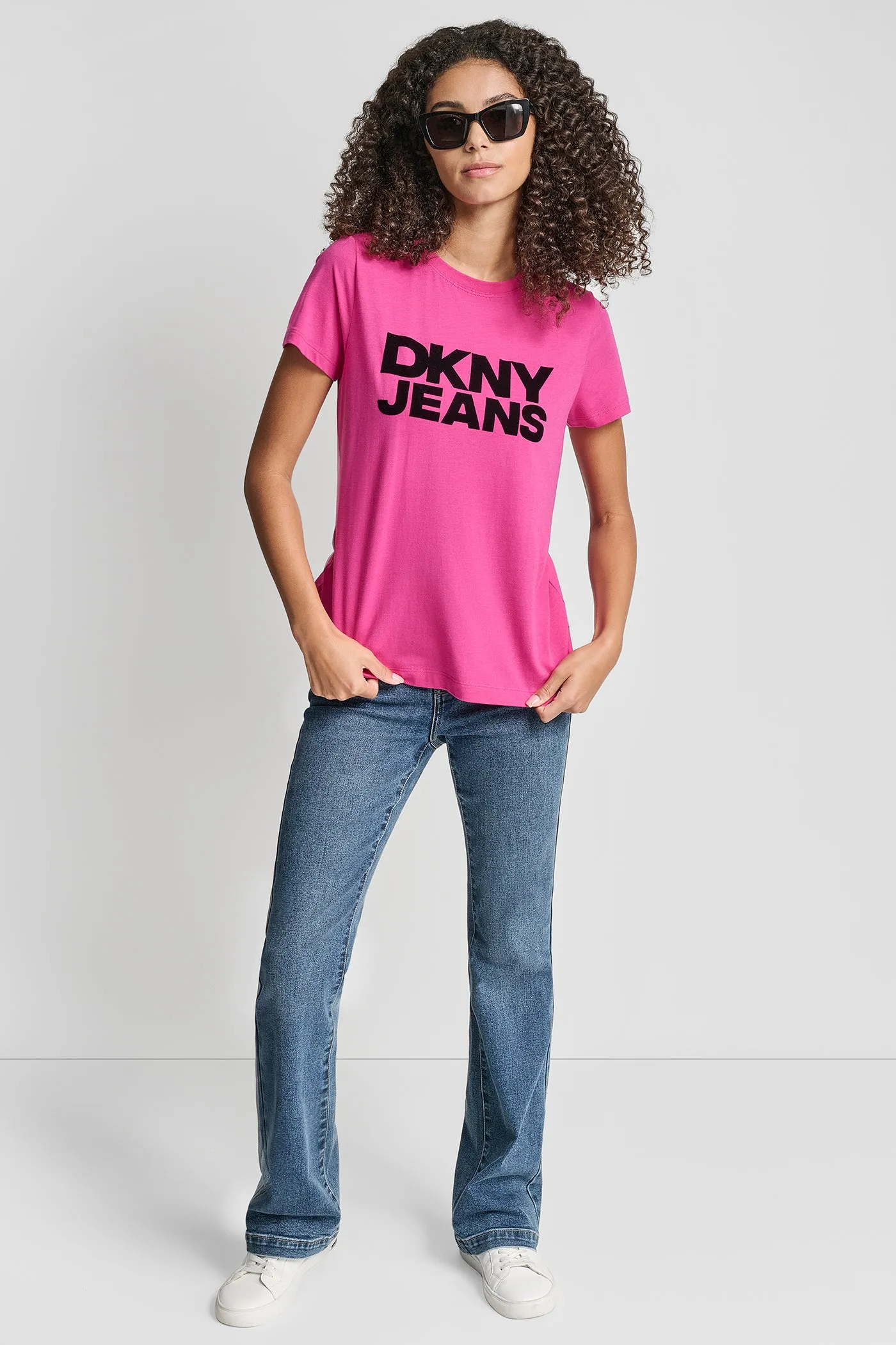 FLOCKED LOGO TEE sold by DKNY product image thumbnail 5