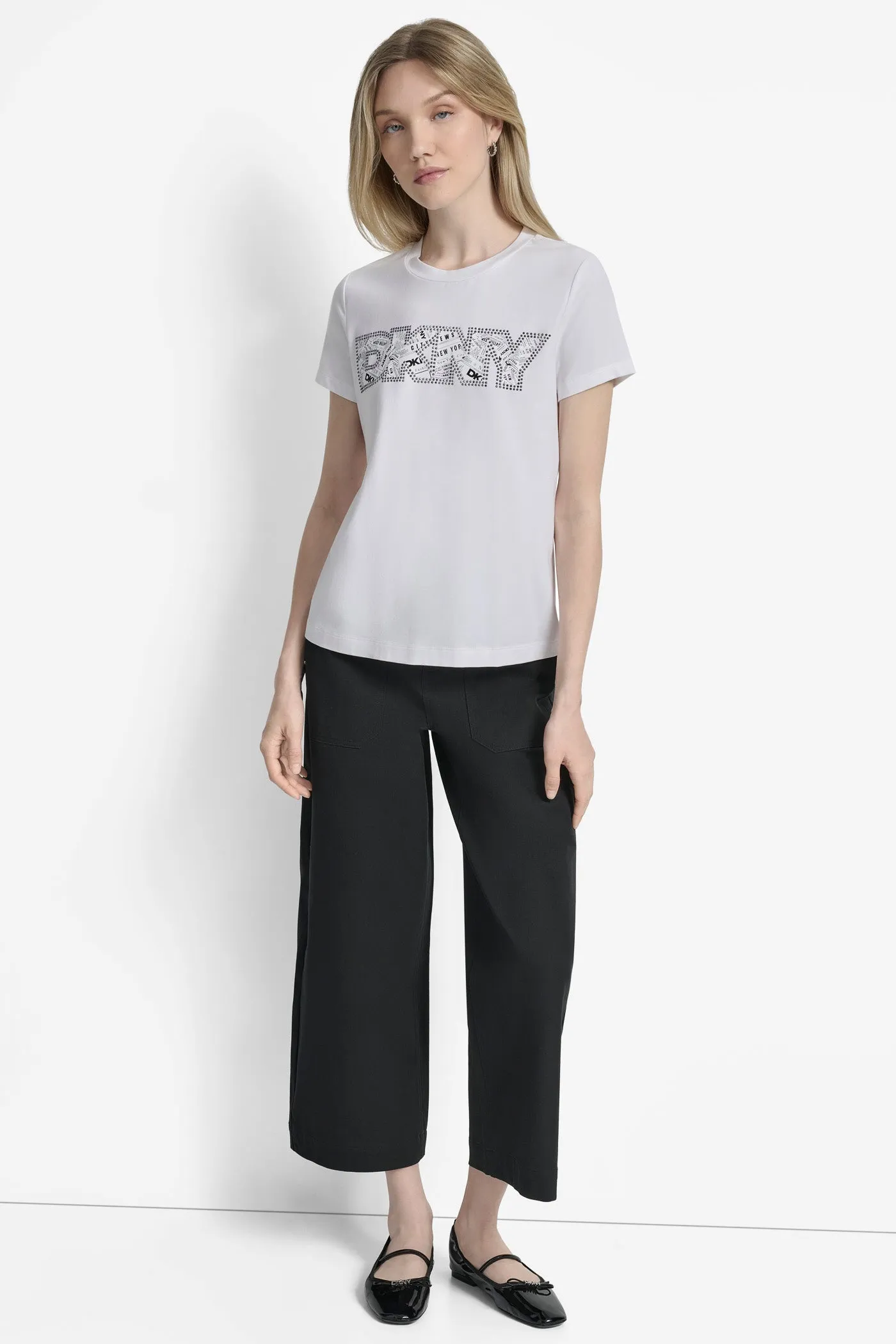 LOGO EMBELLISHED TEE sold by DKNY product image thumbnail 5