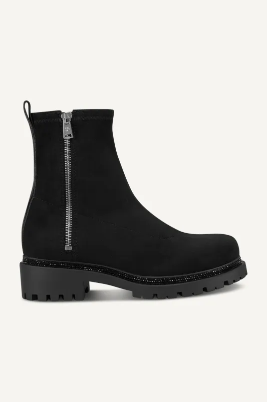 ROSCOE LUG BOOTIE WITH ZIPPER sold by DKNY