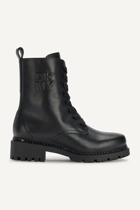 ROMMILY LACE UP BOOT sold by DKNY
