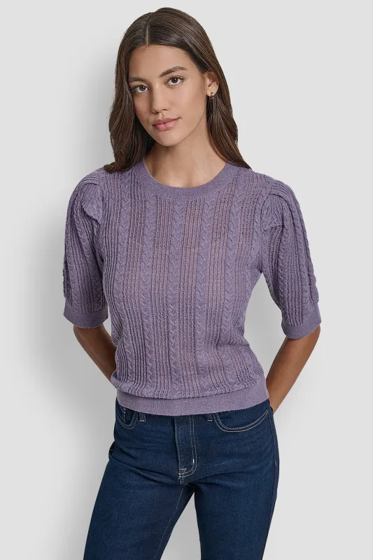 POINTELLE SWEATER sold by DKNY