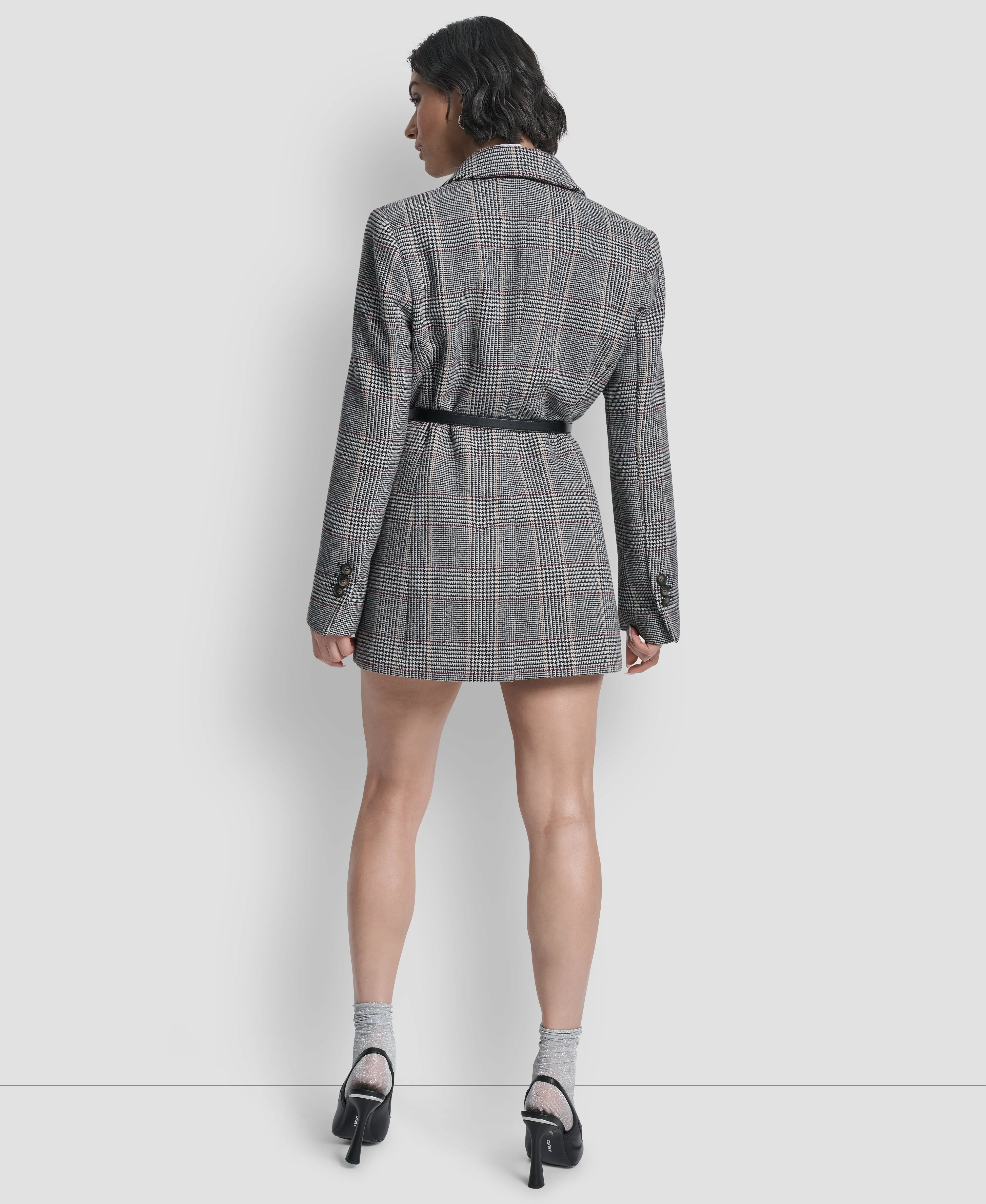 PLAID JACKET WITH BELT sold by DKNY product image thumbnail 2