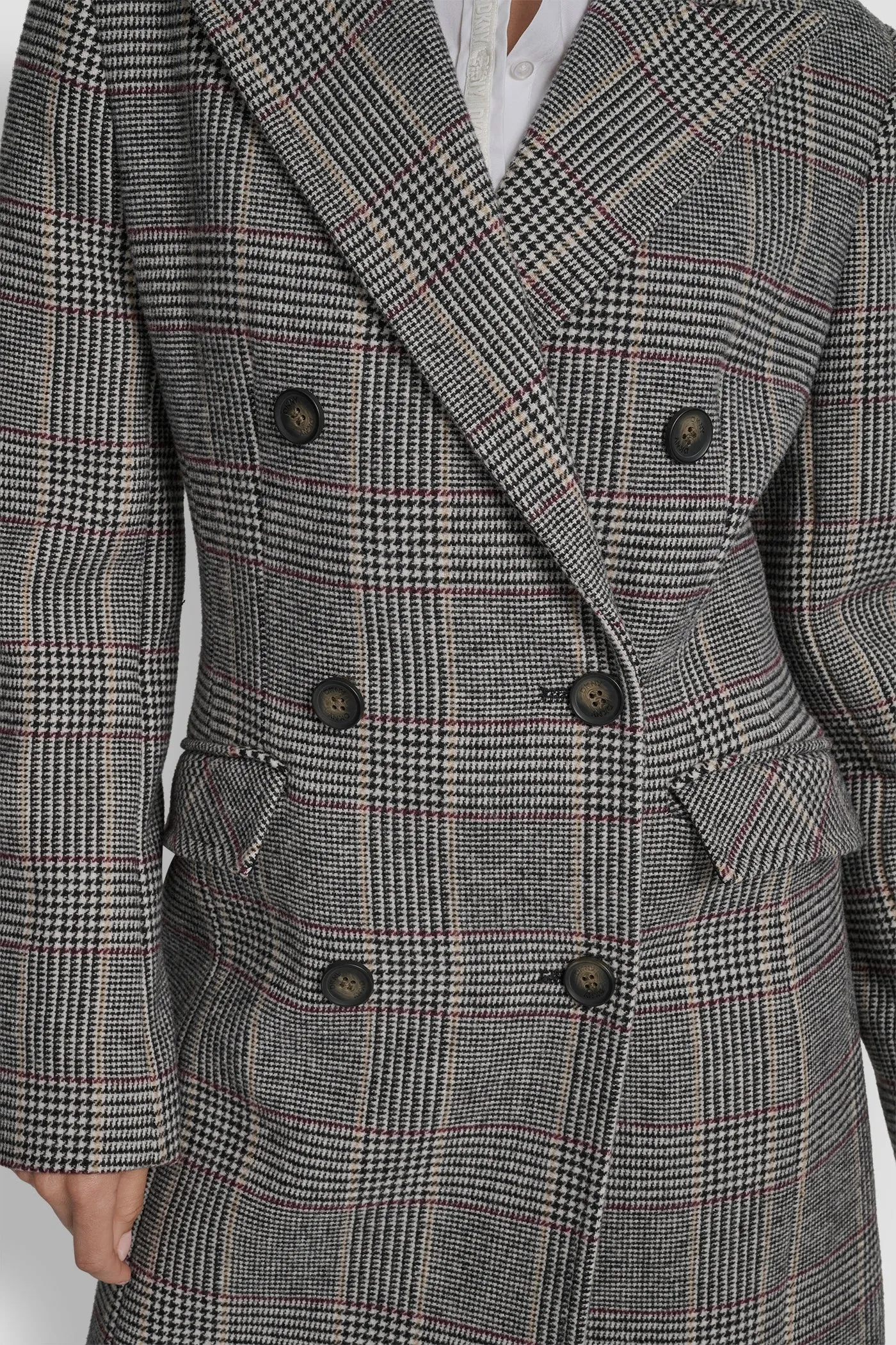 LONG PLAID JACKET sold by DKNY product image thumbnail 5