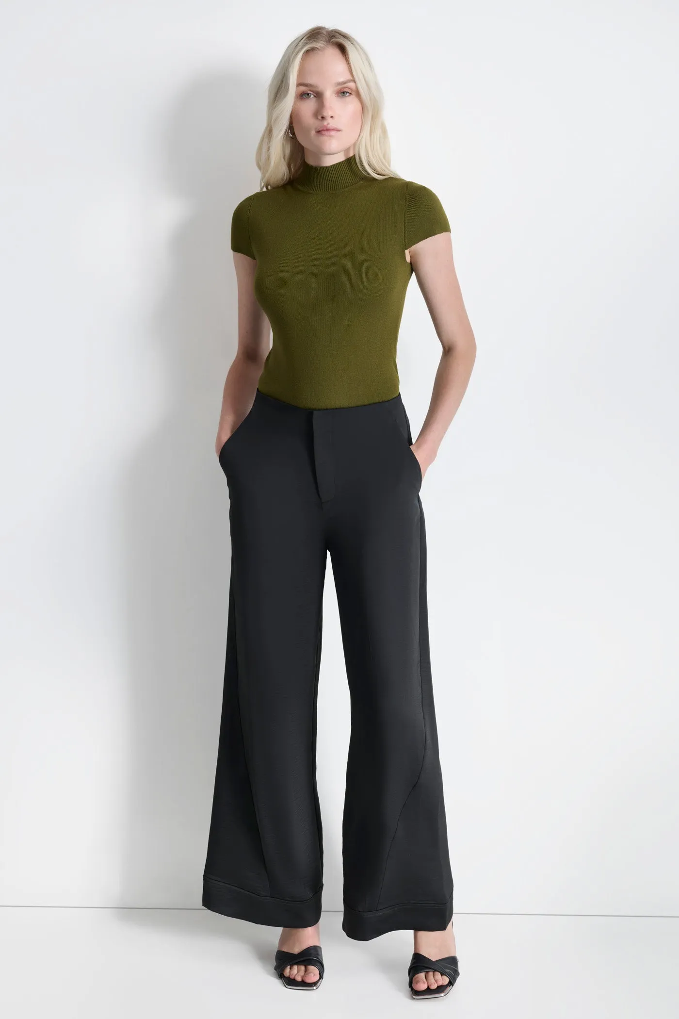 EXTRA HIGH-RISE WIDE-LEG DRESS PANT sold by DKNY