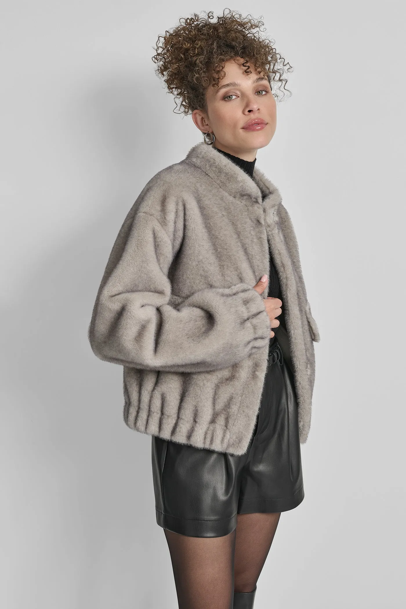 FAUX MINK BONDED SHEARLING sold by DKNY product image thumbnail 3
